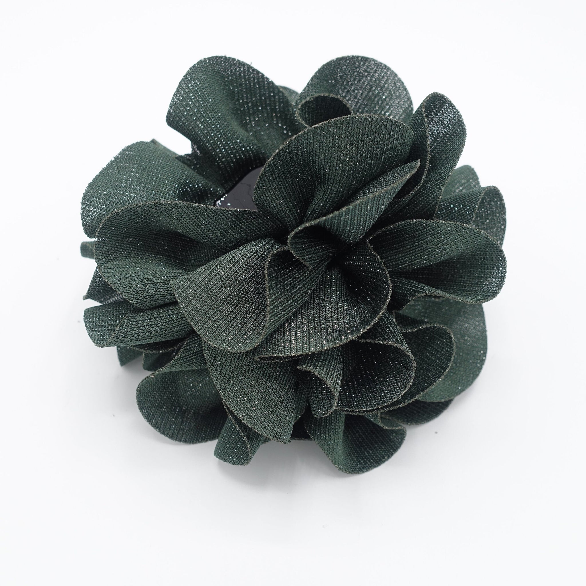 pearl glittering petal big flower hair claw women hair accessory