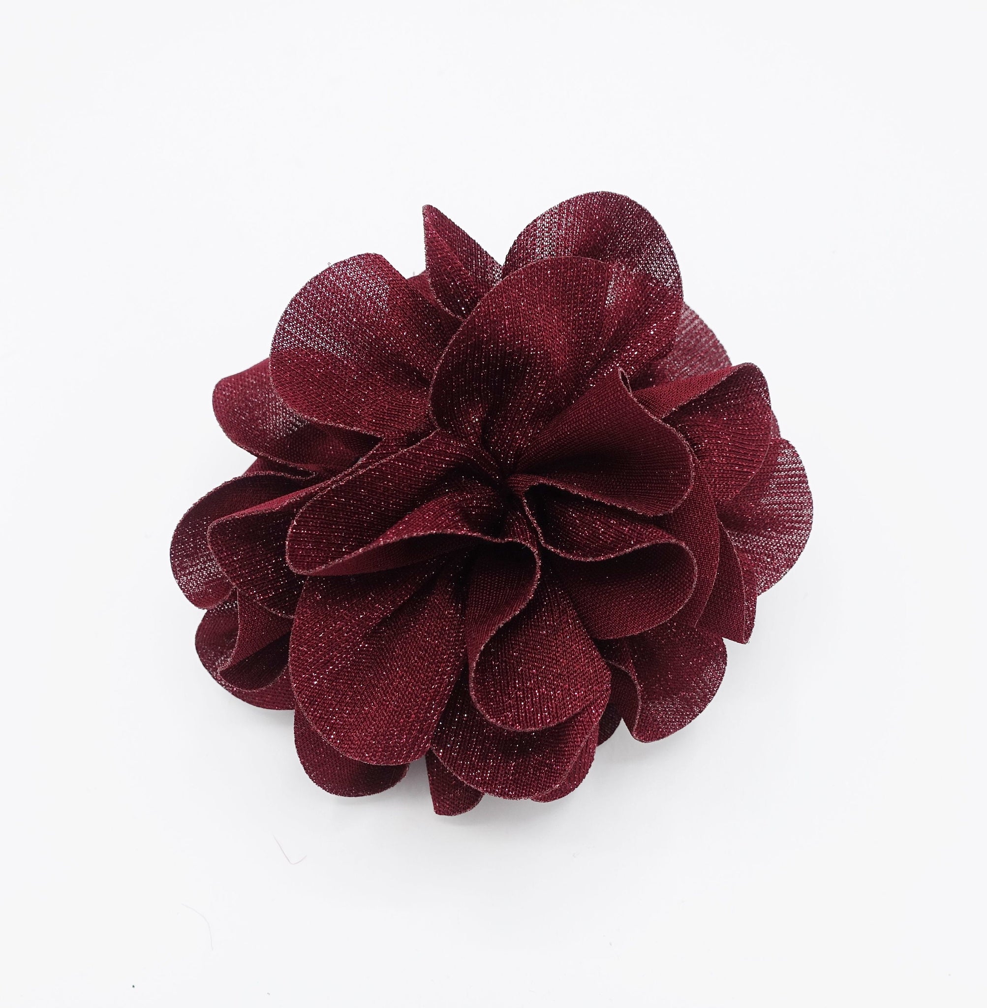 pearl glittering petal big flower hair claw women hair accessory