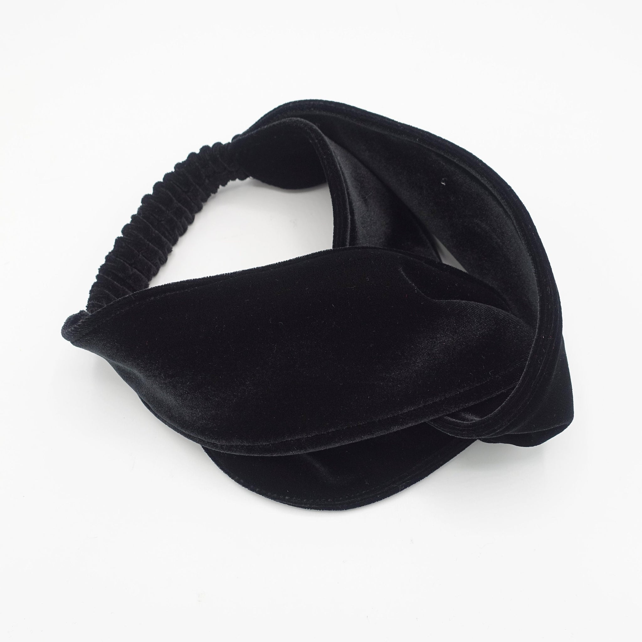 cross velvet turban headband double face velvet elastic hairband women hair accessory