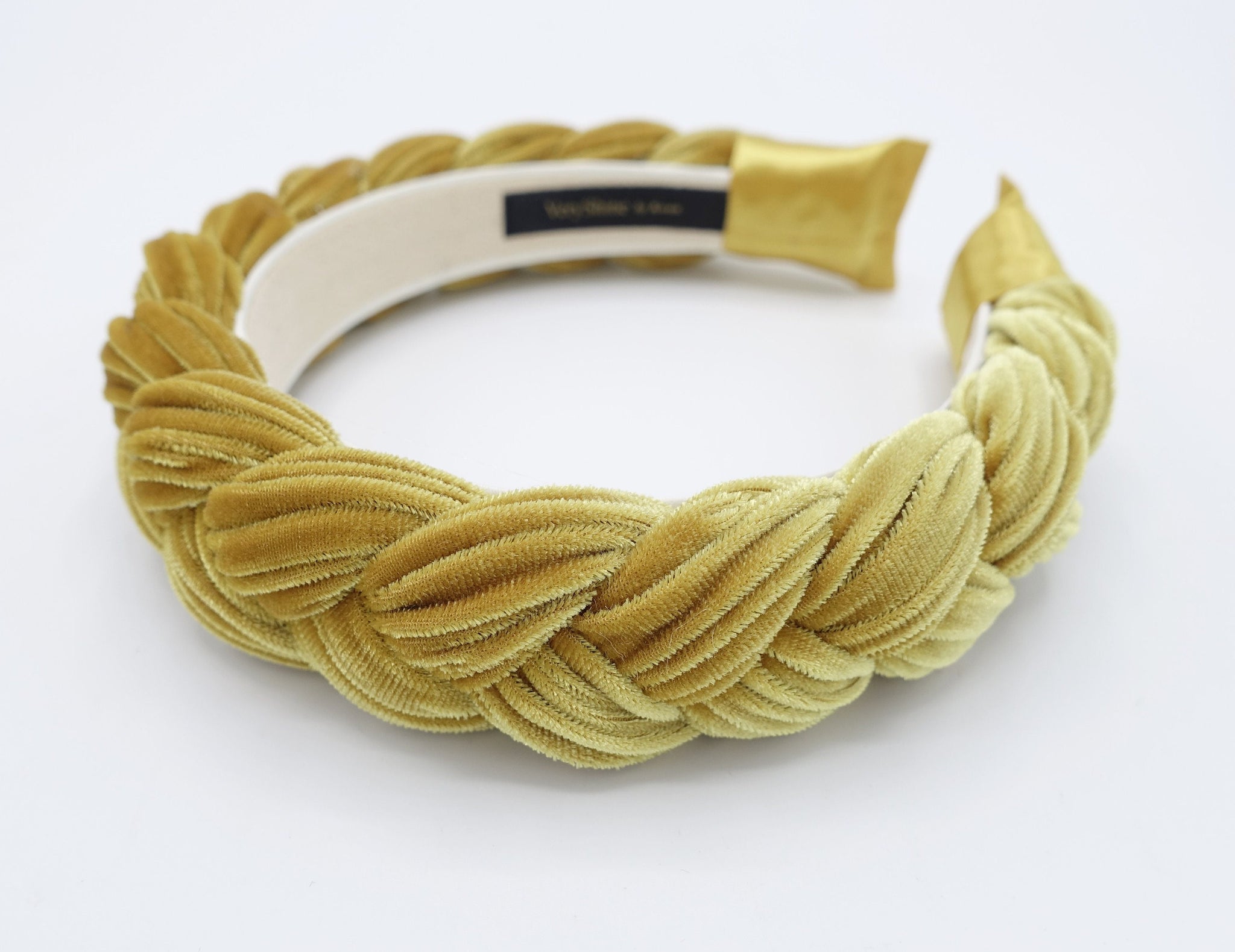 velvet braided headband wide version stylish chunky hairband women plaited hair accessory