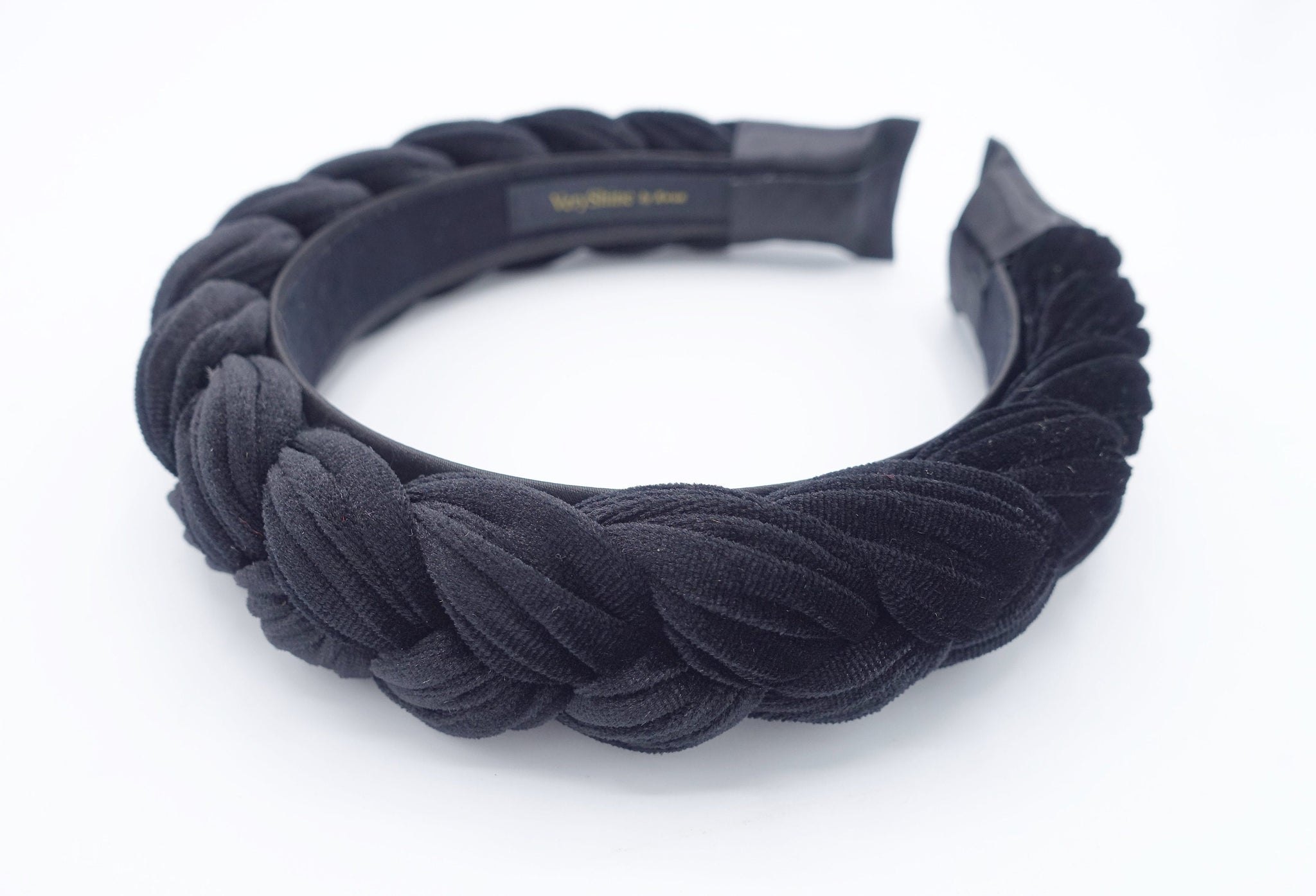 velvet braided headband wide version stylish chunky hairband women plaited hair accessory