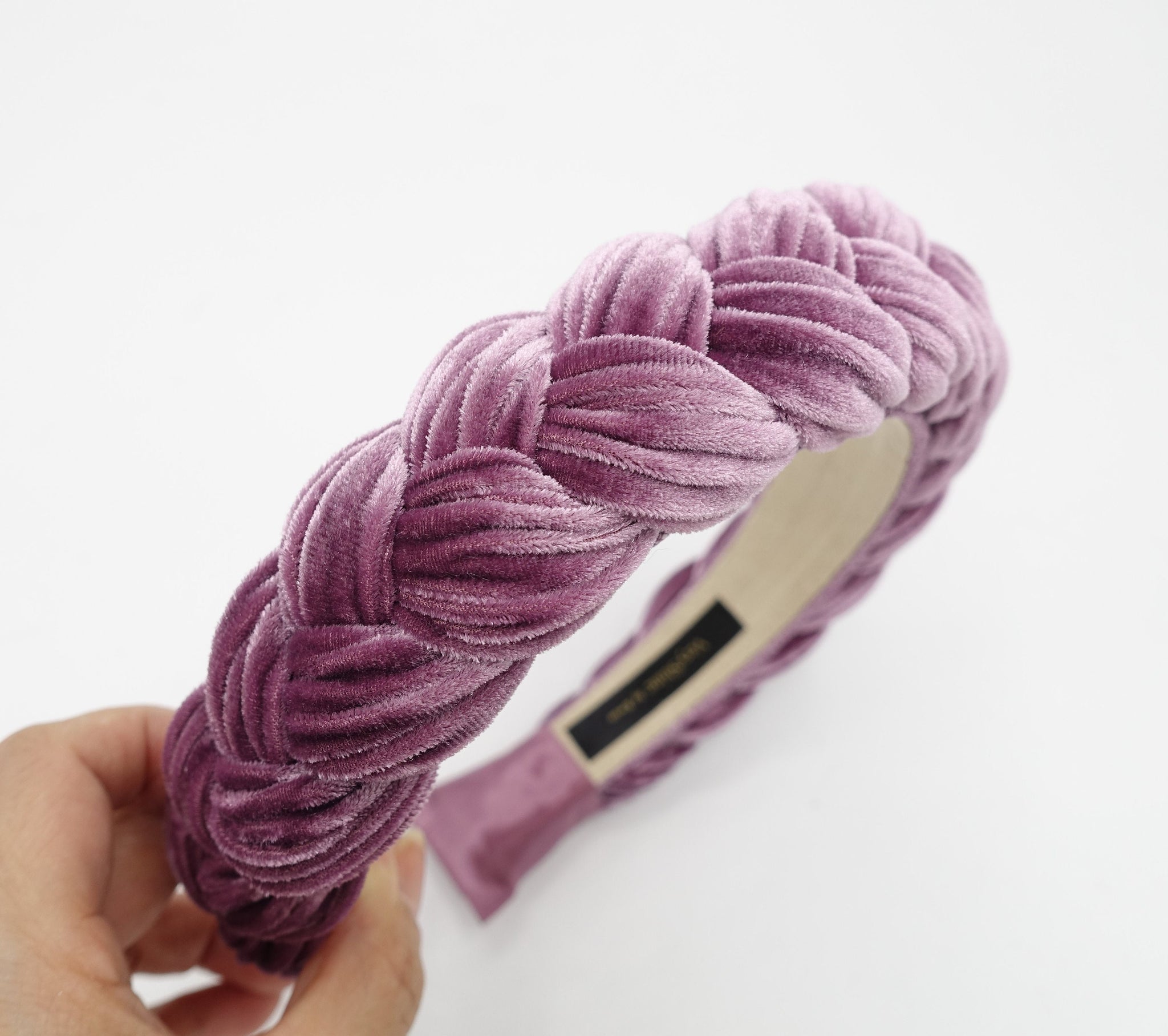 velvet braided headband wide version stylish chunky hairband women plaited hair accessory