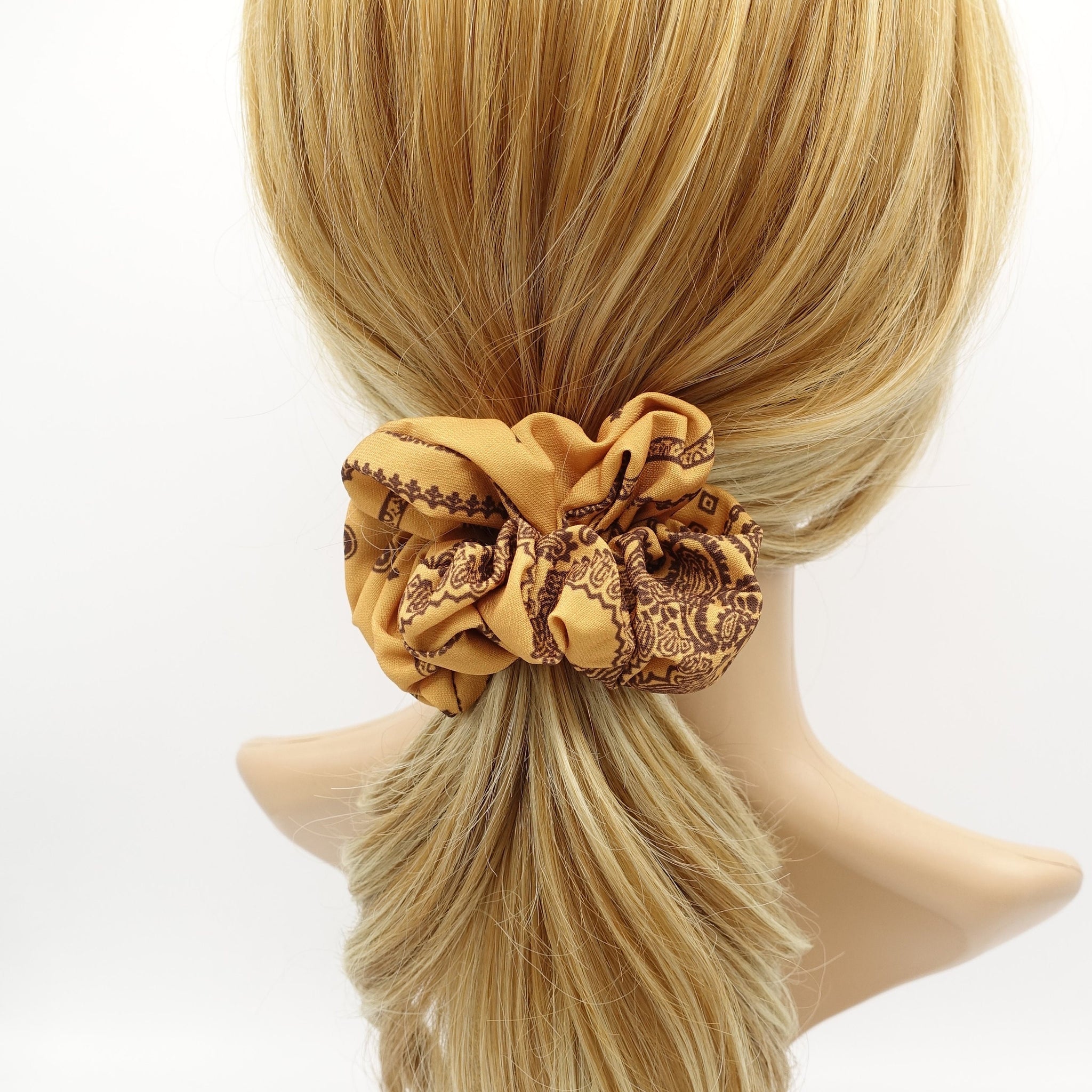 paisley print cotton scrunchies Autumn hair elastic women hair accessory