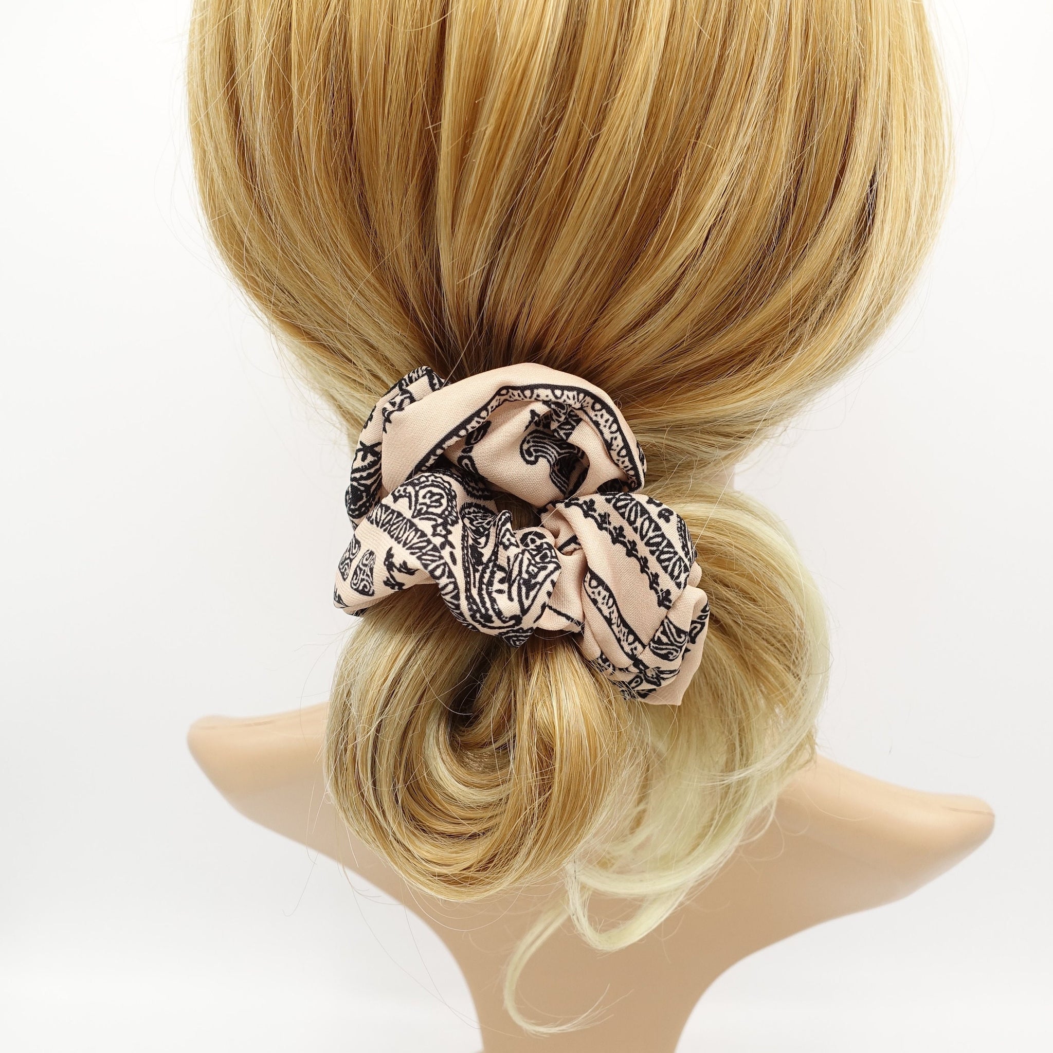 paisley print cotton scrunchies Autumn hair elastic women hair accessory