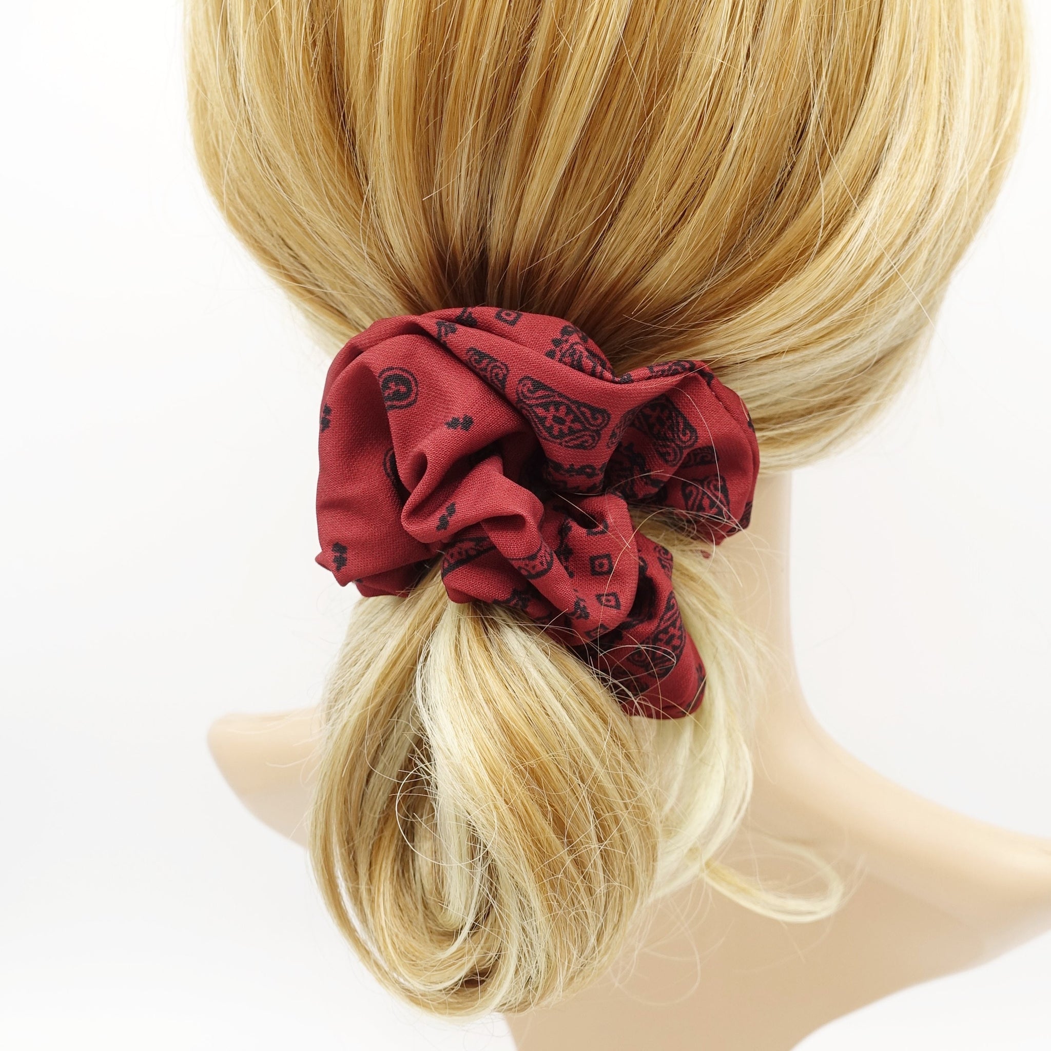 paisley print cotton scrunchies Autumn hair elastic women hair accessory