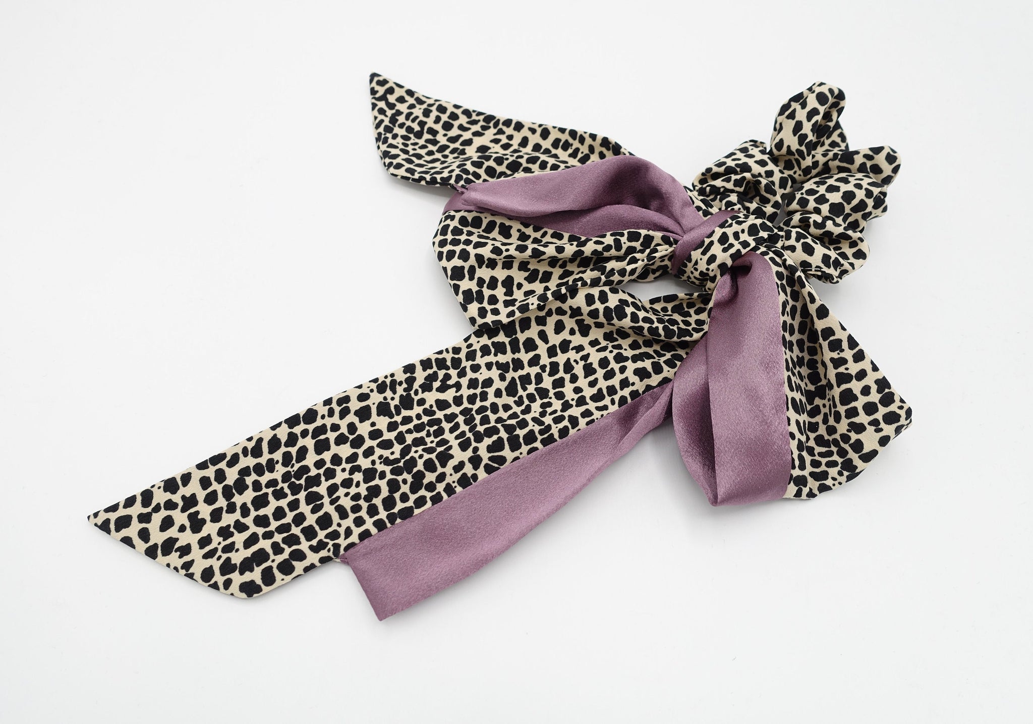 tail knot scrunchies animal print satin solid mix hair tie stylish hair accessory for women