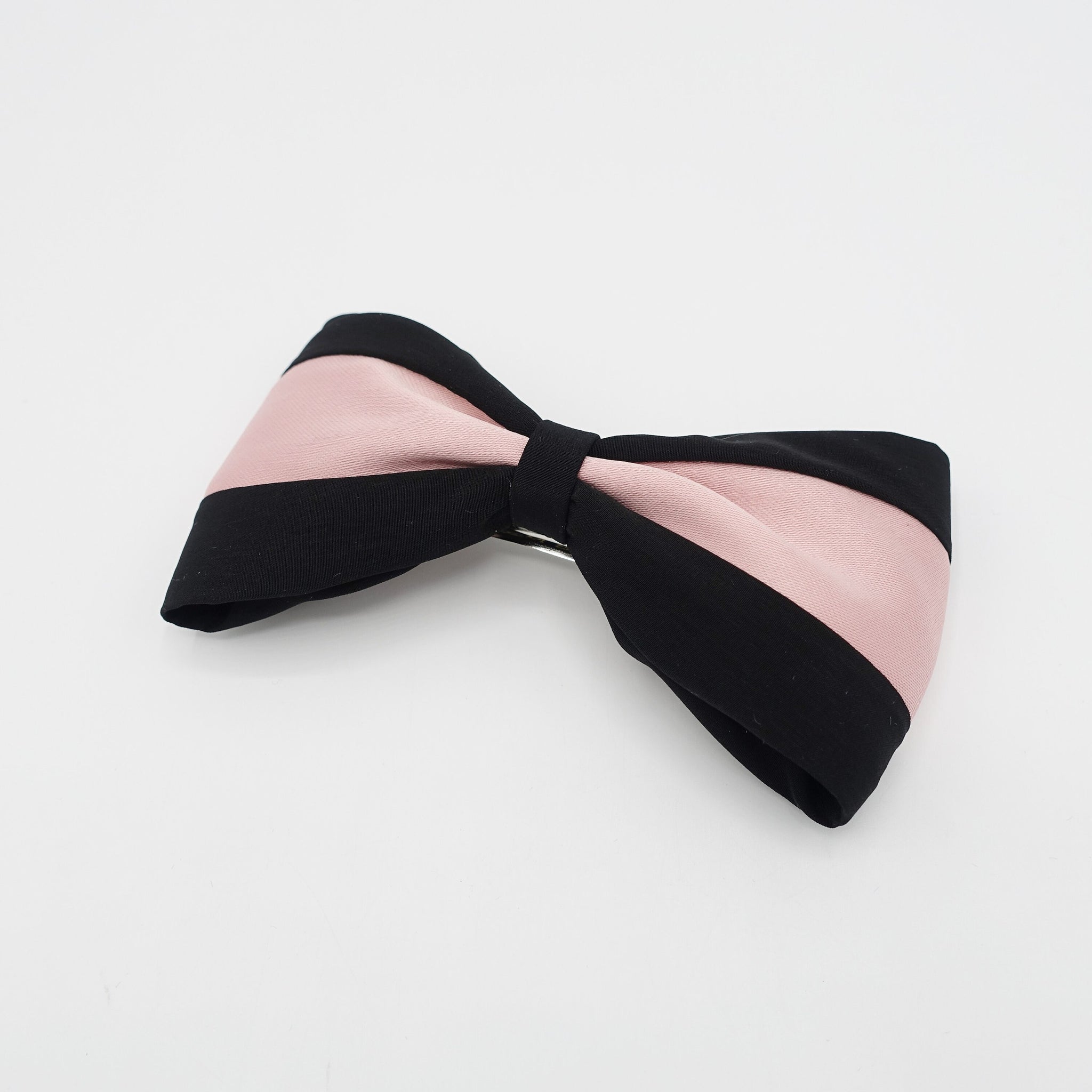 two tone satin hair bow
