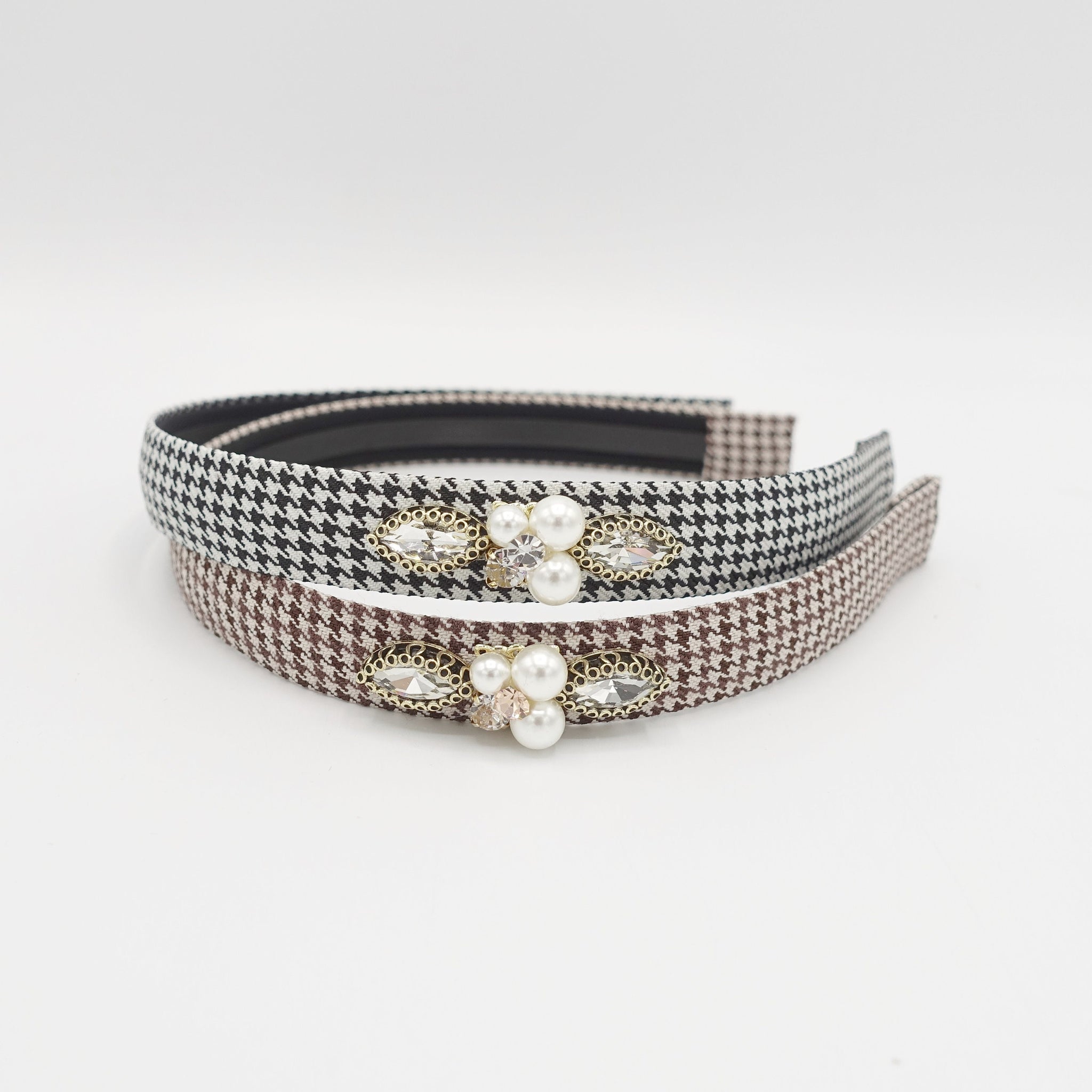 houndstooth headband jeweled embellished hairband for women