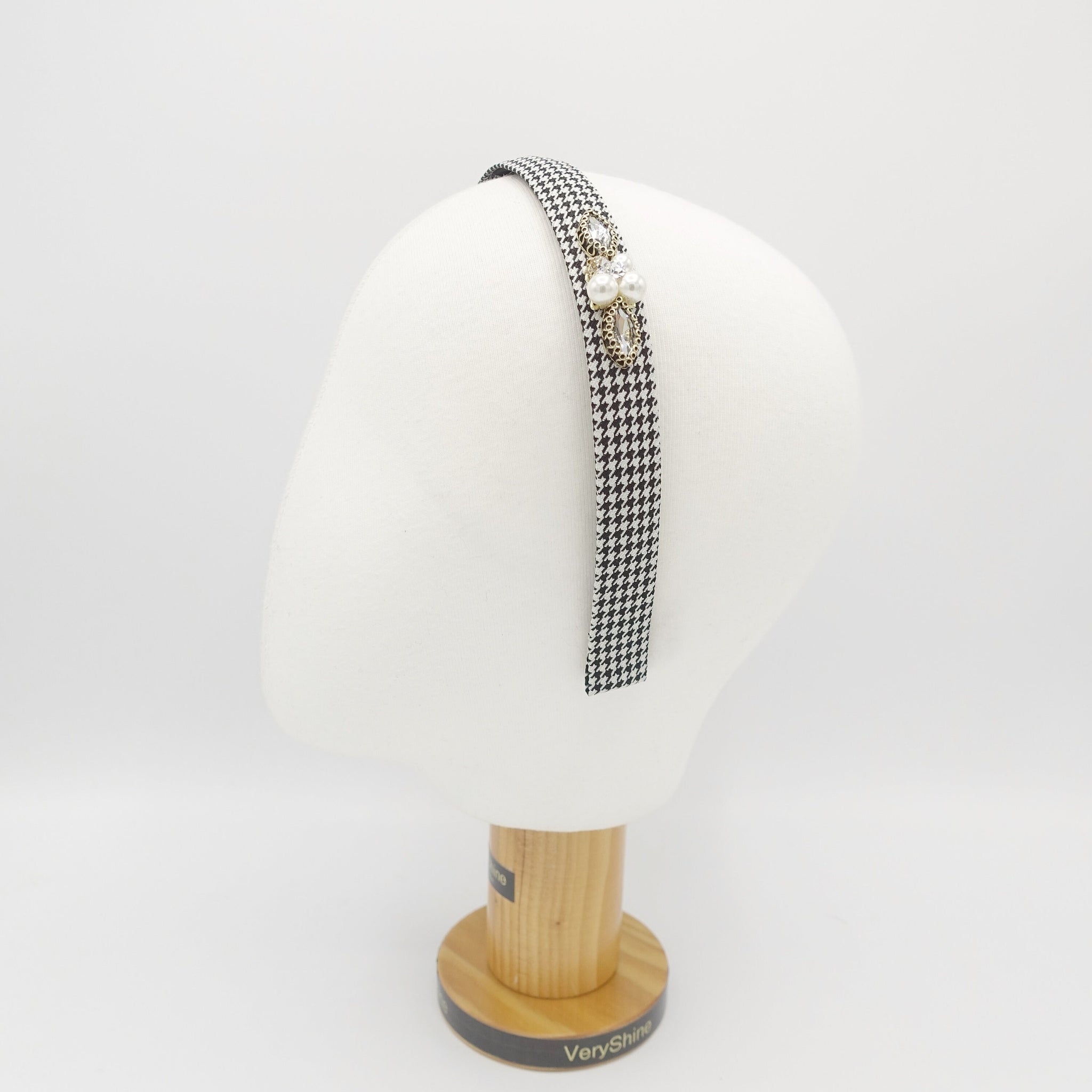 houndstooth headband jeweled embellished hairband for women