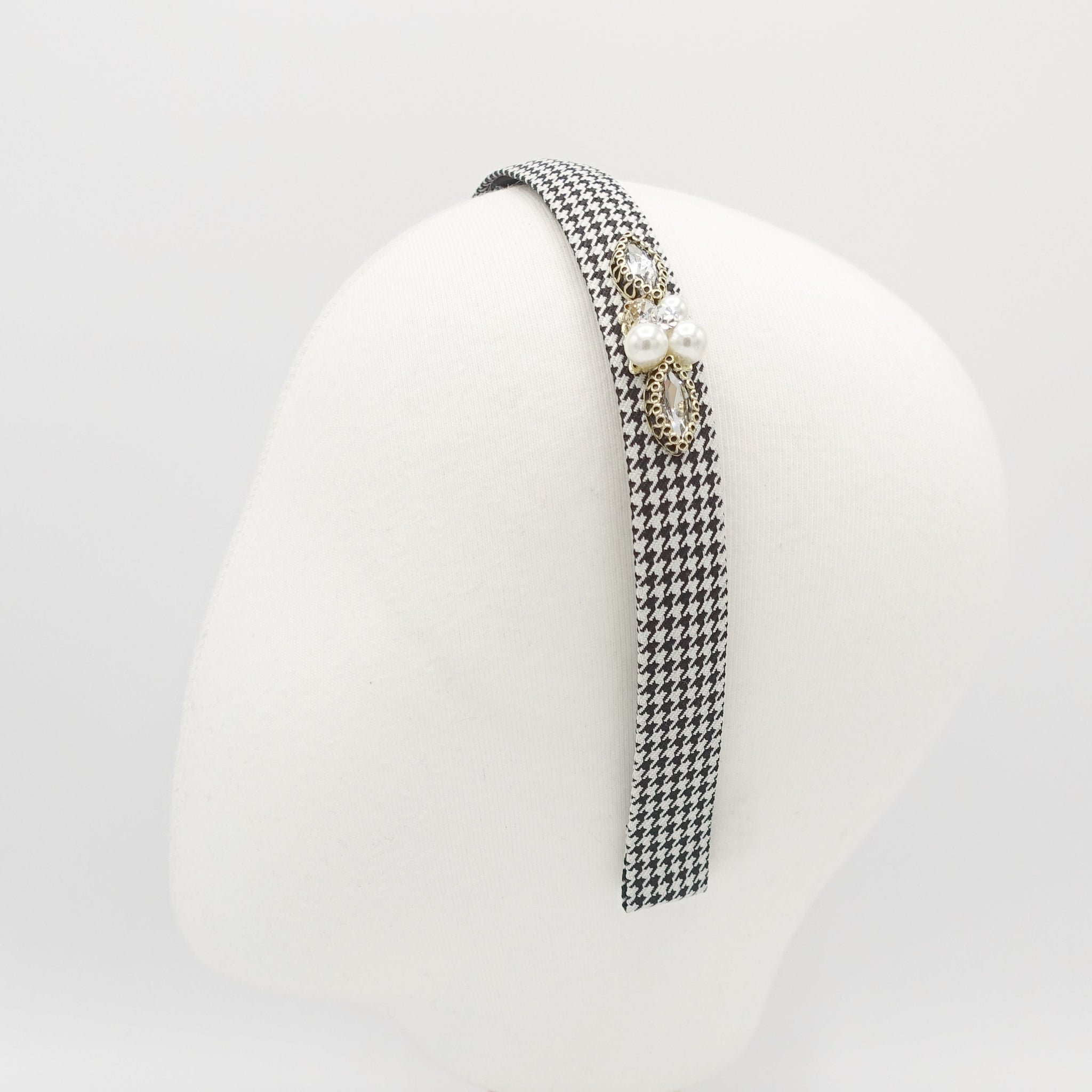 houndstooth headband jeweled embellished hairband for women