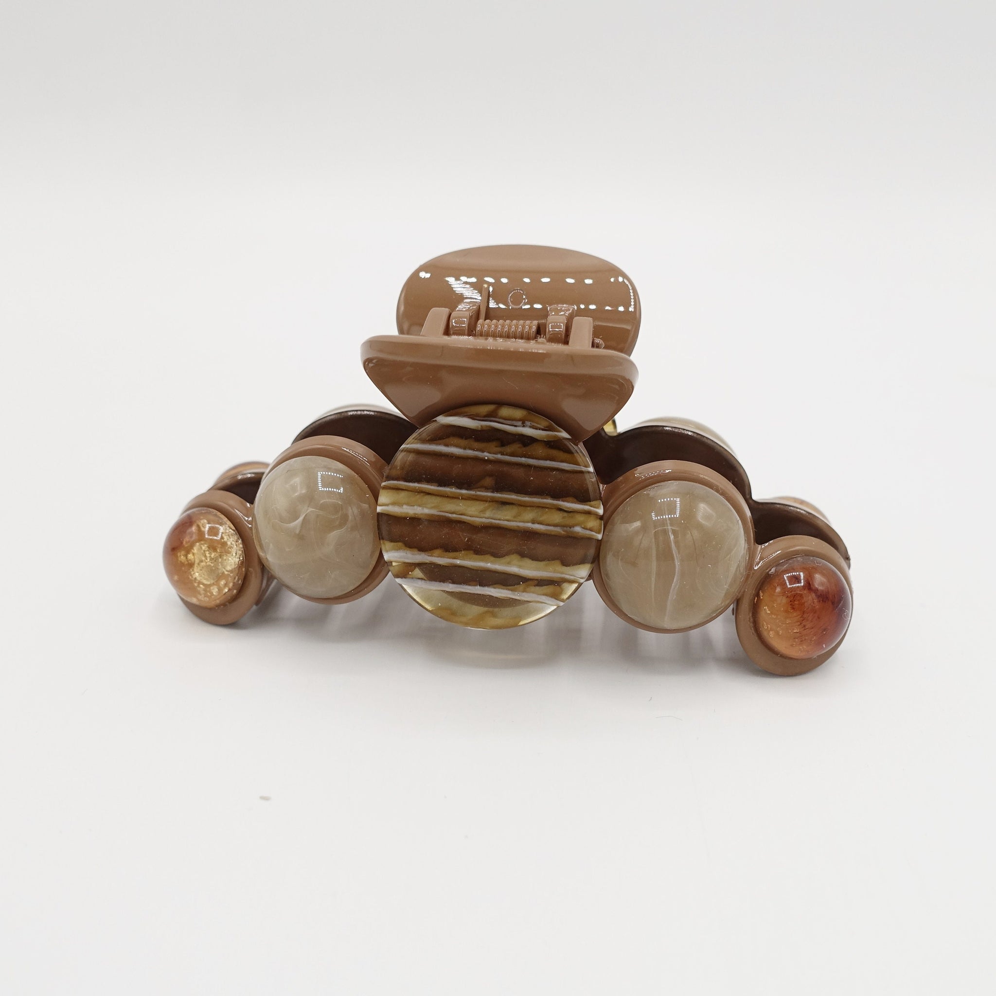 marble solid formica hair claw embellished clamp updo hair accessory for women