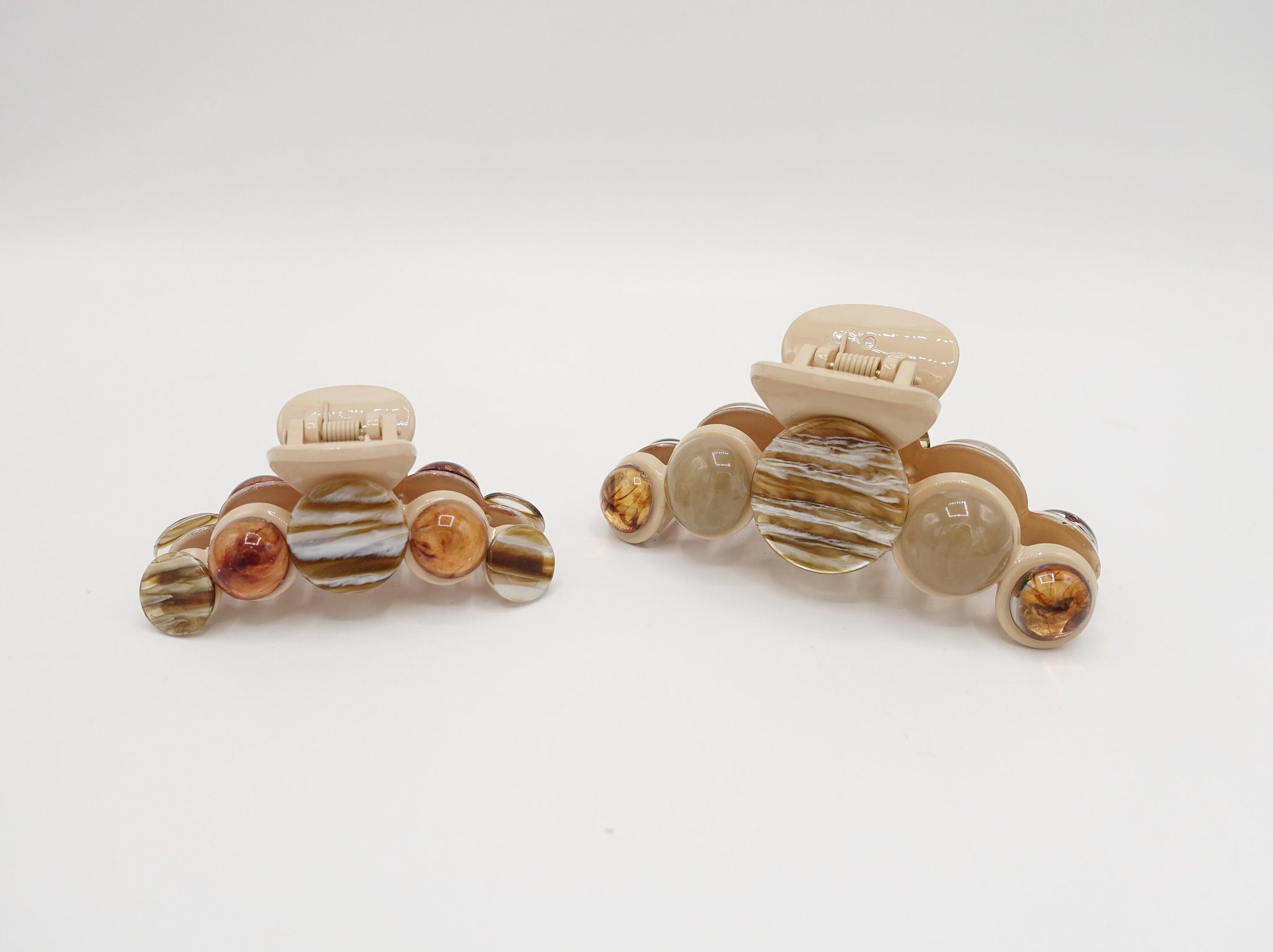 marble solid formica hair claw embellished clamp updo hair accessory for women