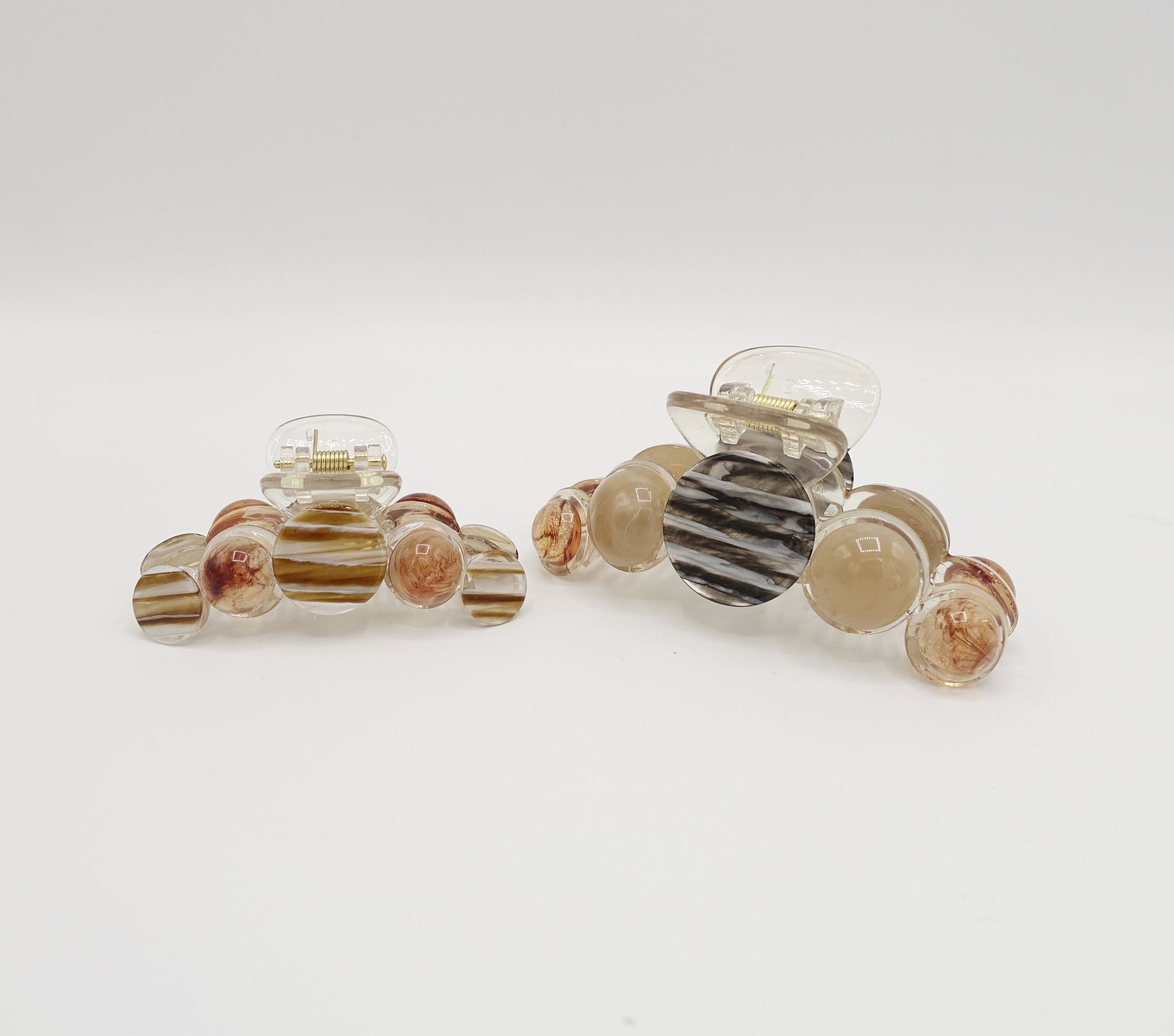 marble solid formica hair claw embellished clamp updo hair accessory for women