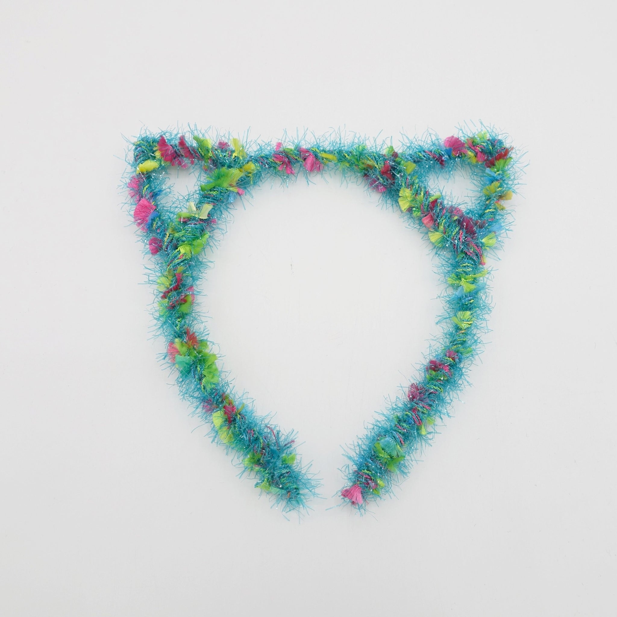 cat ear headband frayed edge fabric wrap event headband