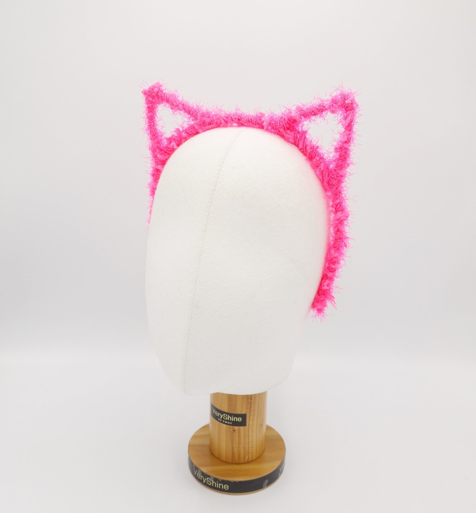cat ear headband frayed edge fabric wrap event headband