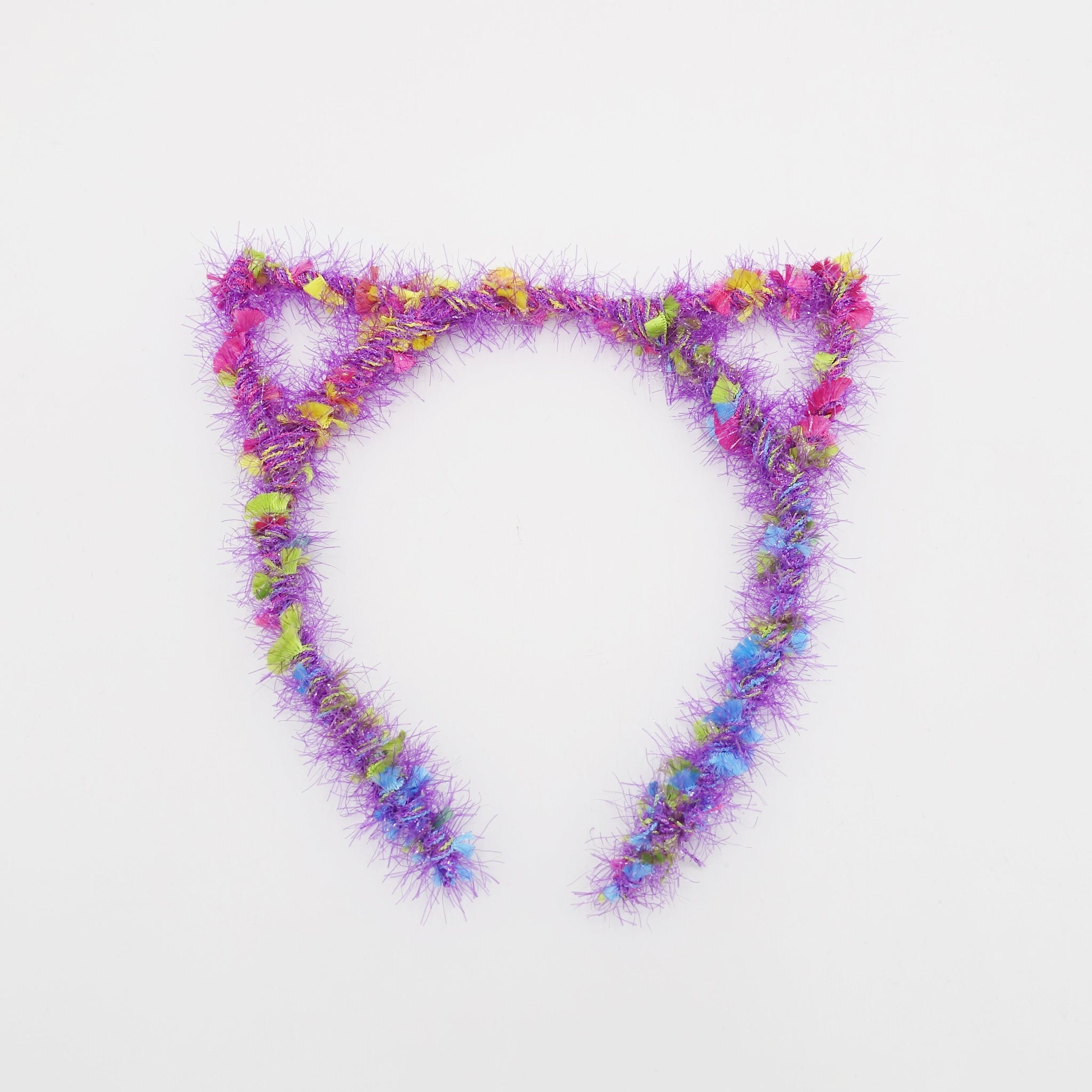 cat ear headband frayed edge fabric wrap event headband