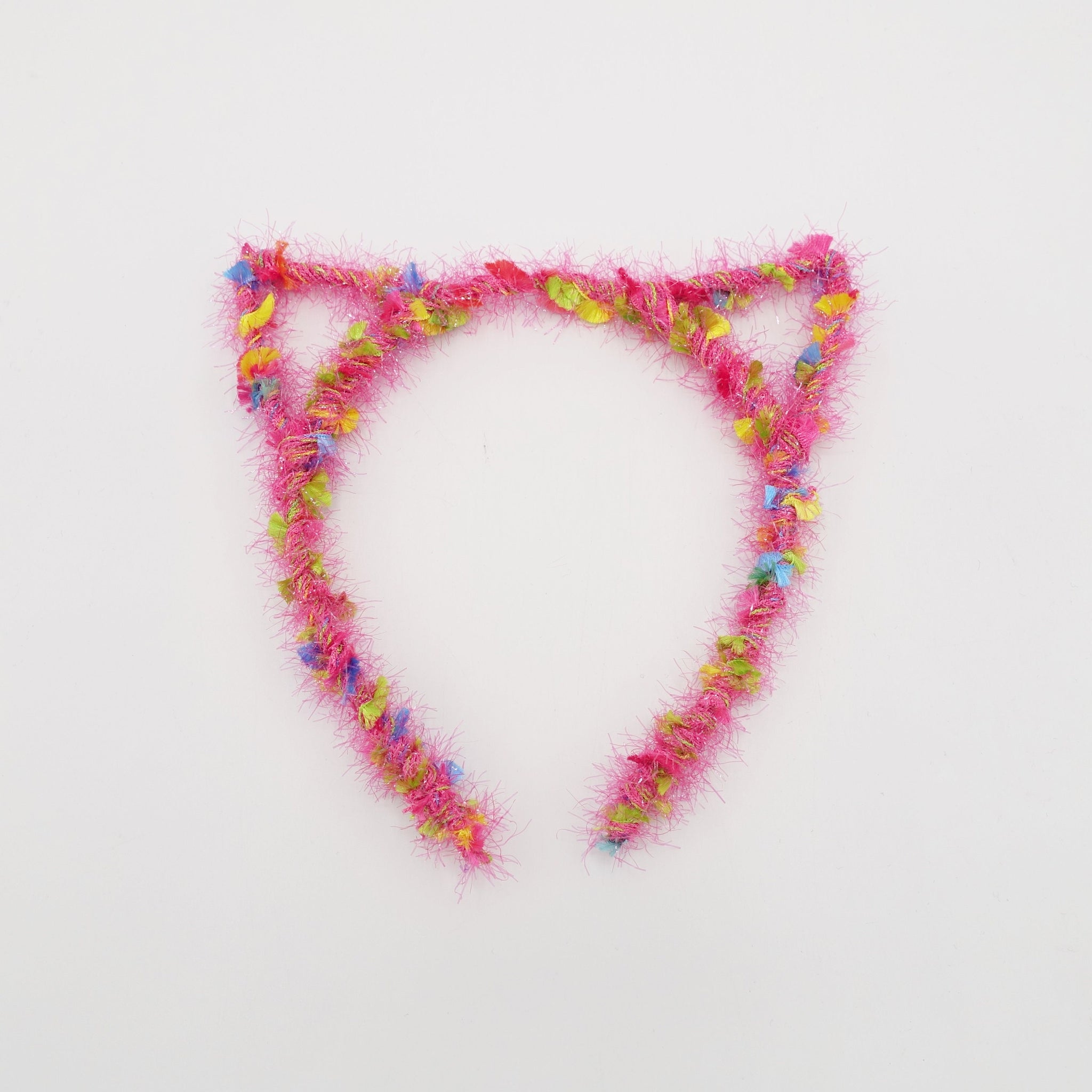 cat ear headband frayed edge fabric wrap event headband