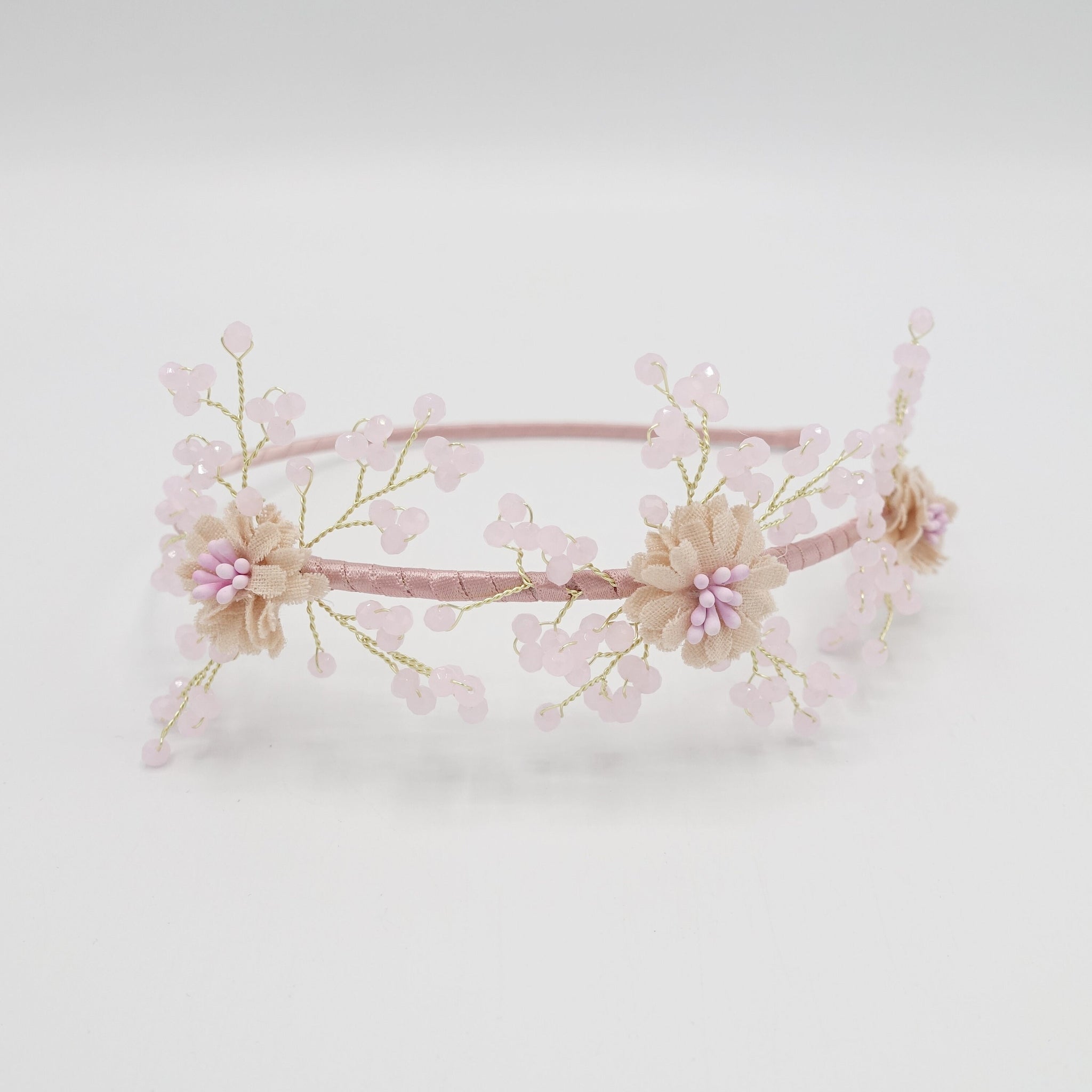 pearl branch headband bridal flower hairband for wedding