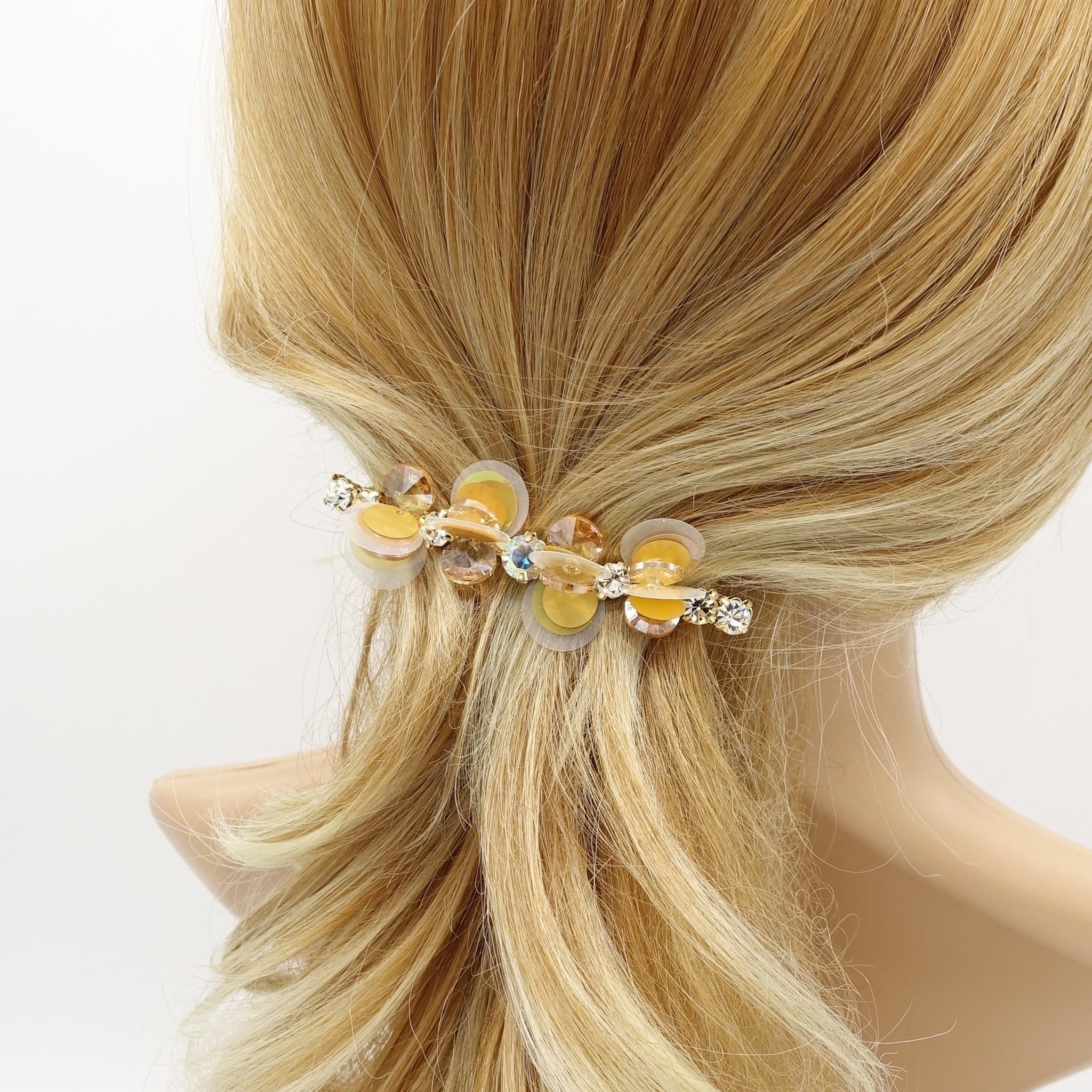 rhinestone spangle hair barrette bling hair accessory for women