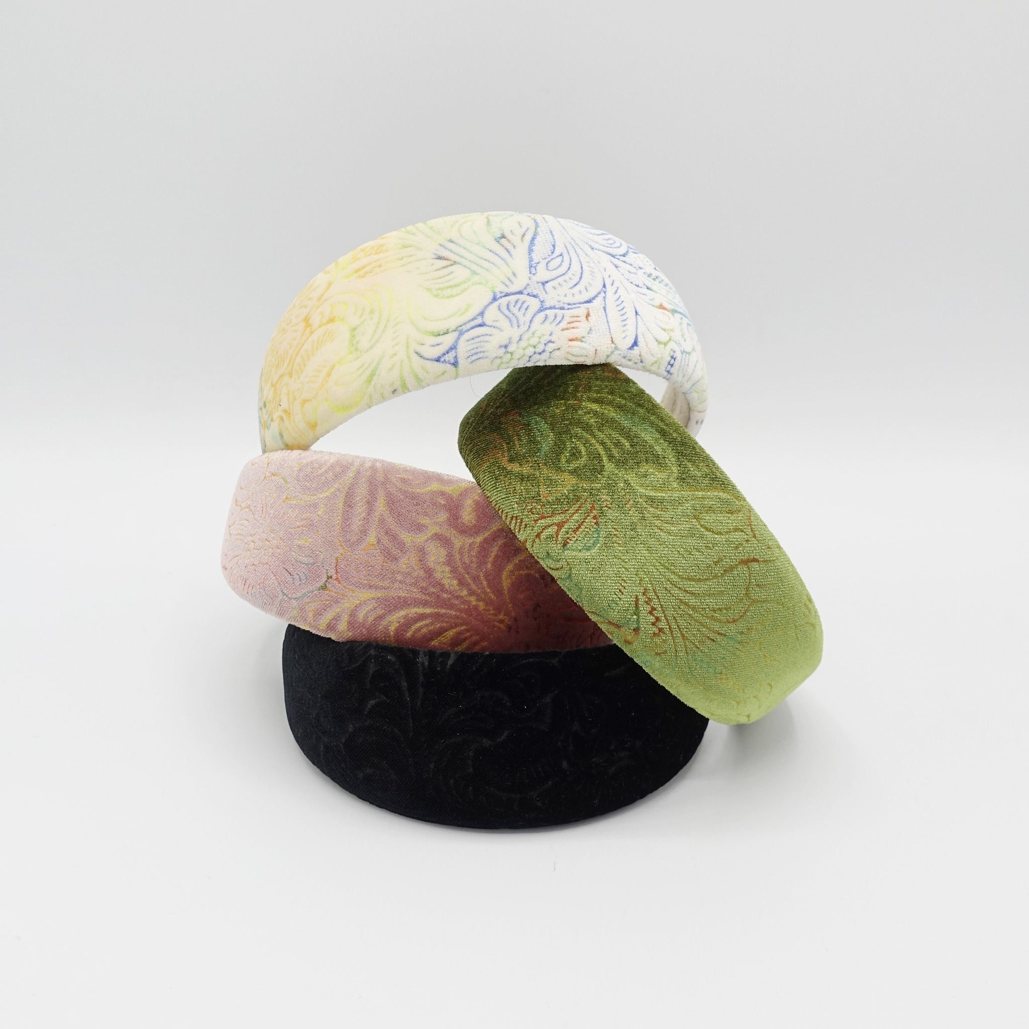 velvet headband flower patterned hairband for women