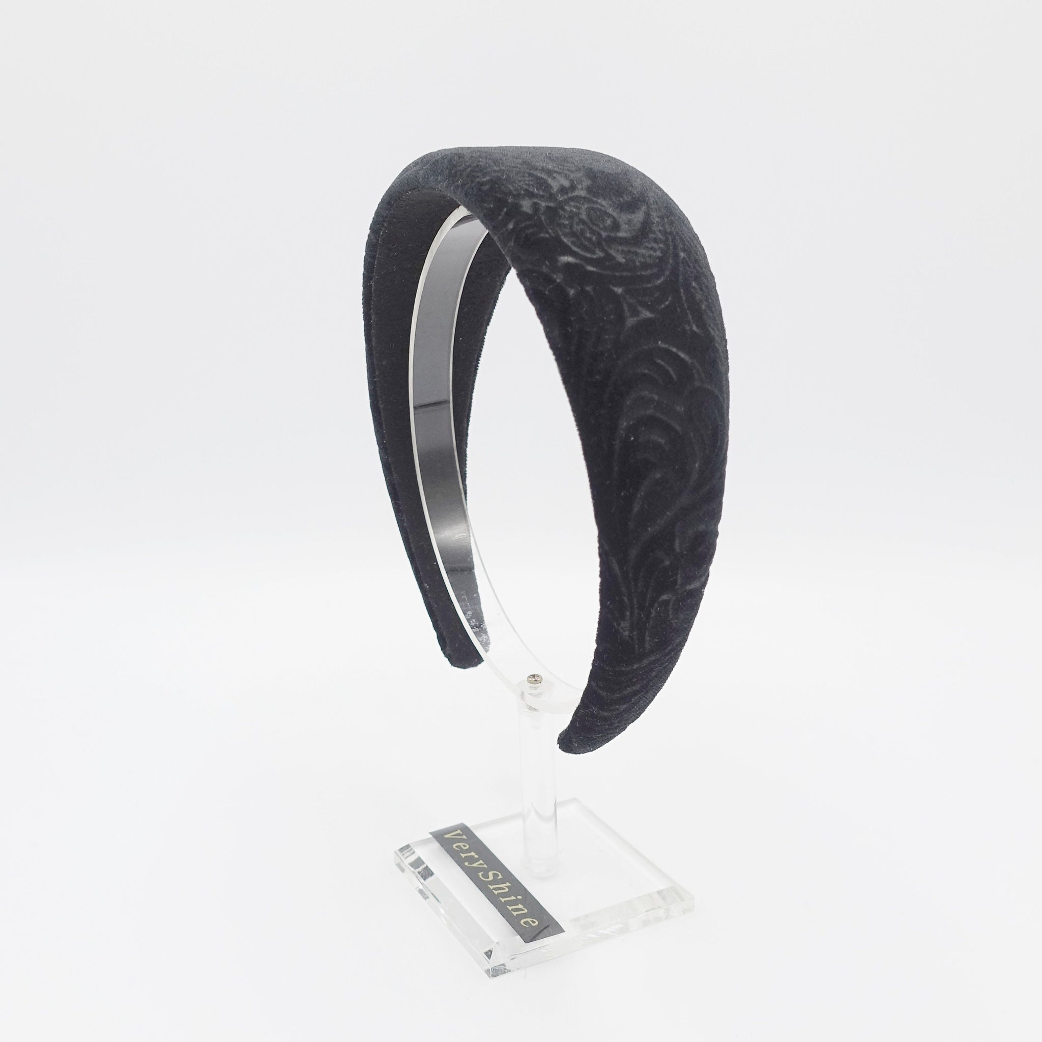 velvet headband flower patterned hairband for women