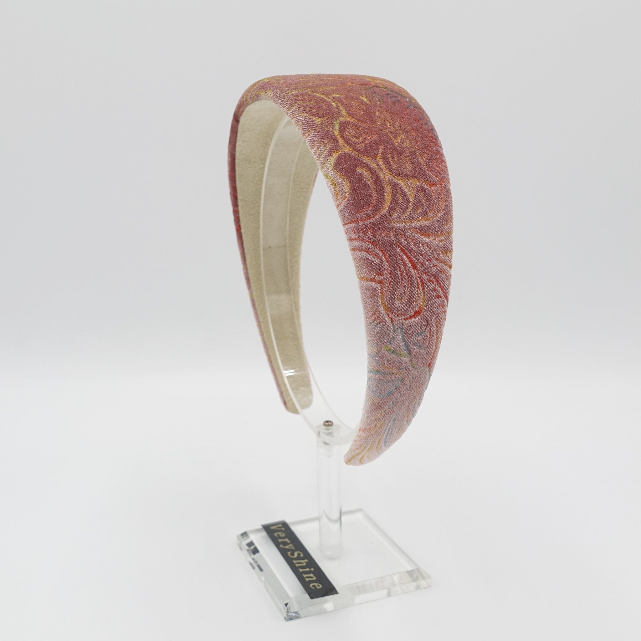 velvet headband flower patterned hairband for women