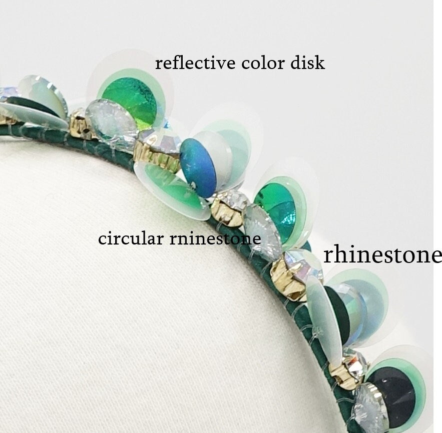 rhinestone spangle headband for women