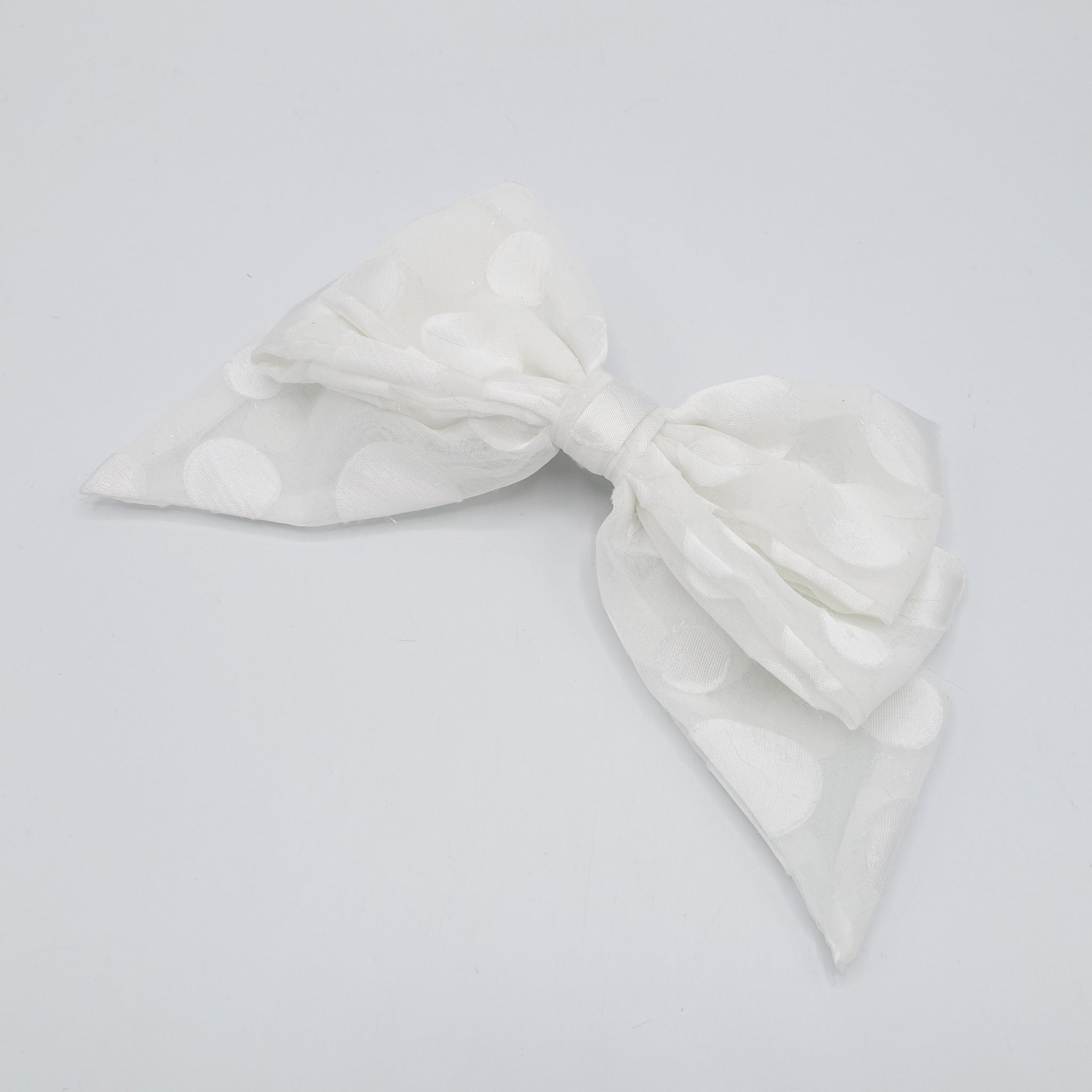 chiffon dot hair bow for women