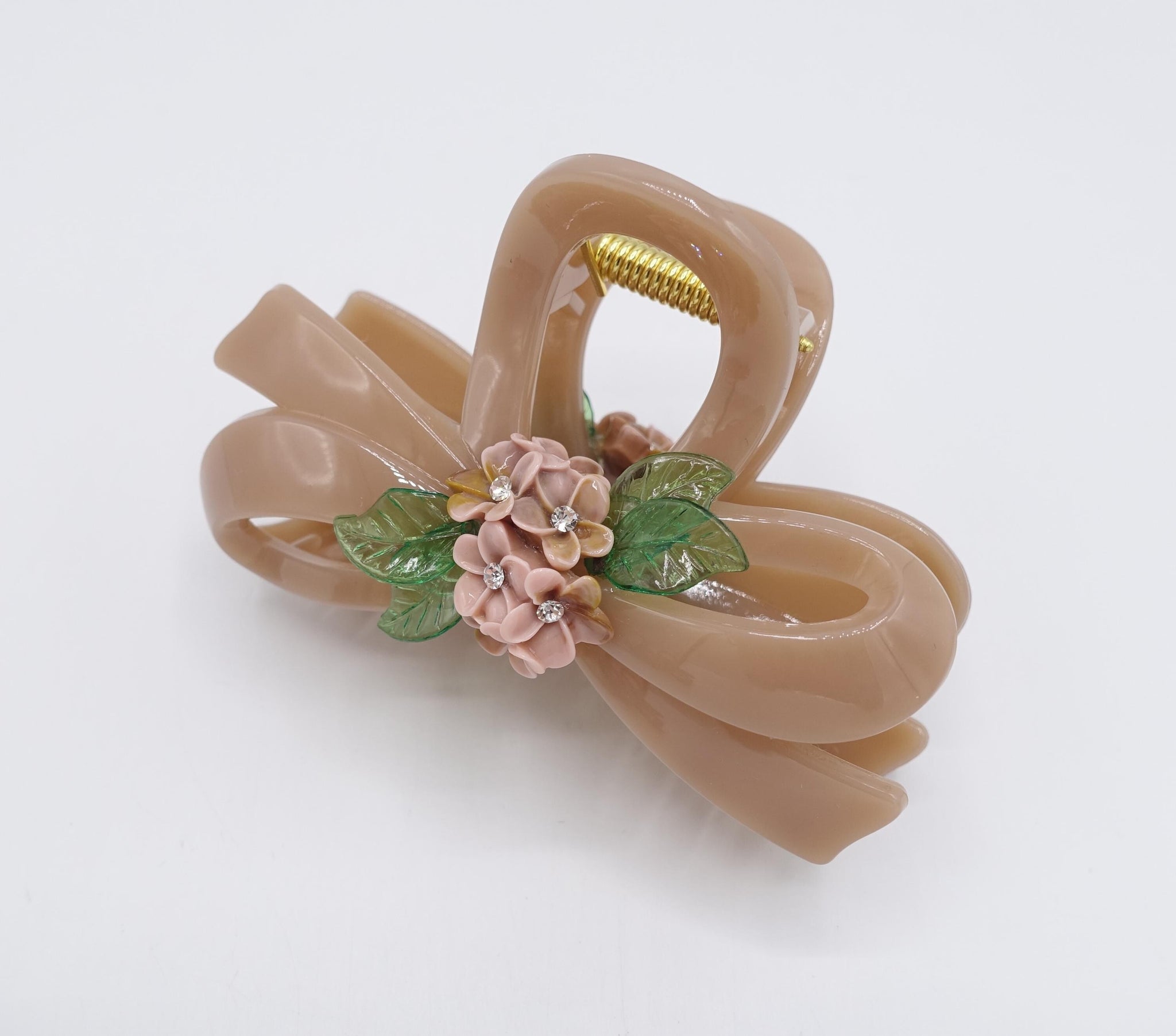 acrylic flower hair claw, bow flower hair claw