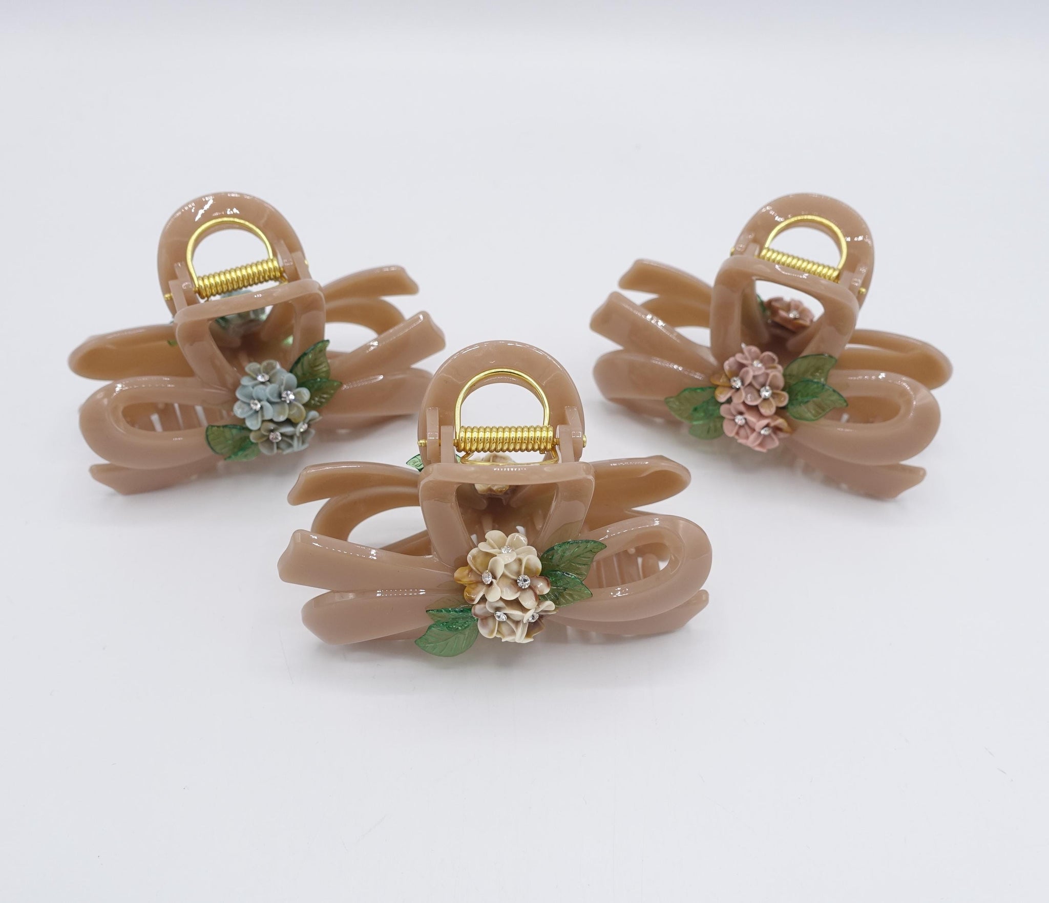 acrylic flower hair claw, bow flower hair claw