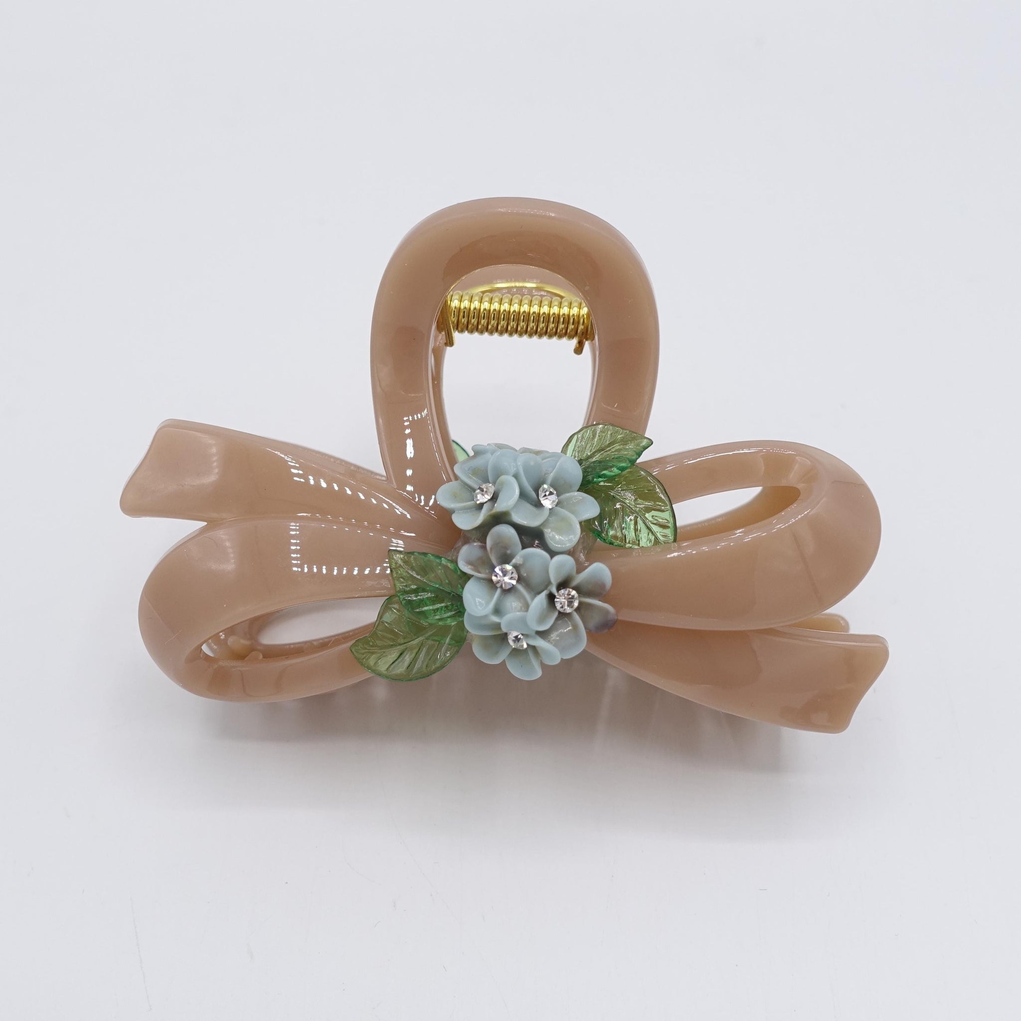 acrylic flower hair claw, bow flower hair claw