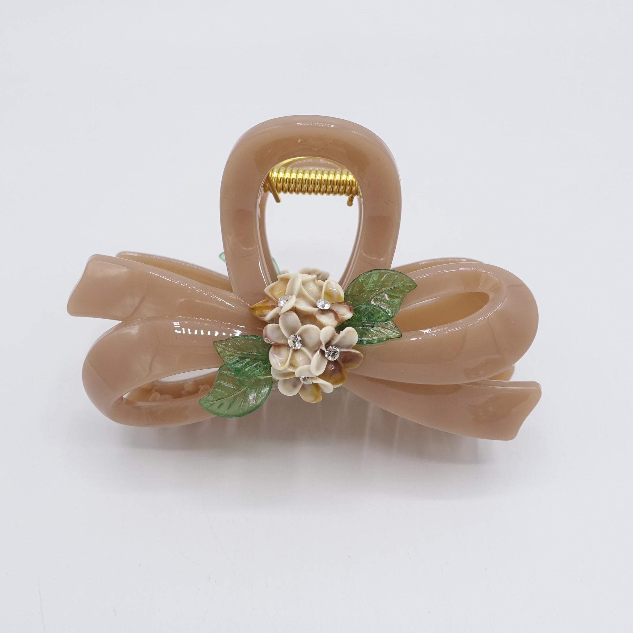 acrylic flower hair claw, bow flower hair claw