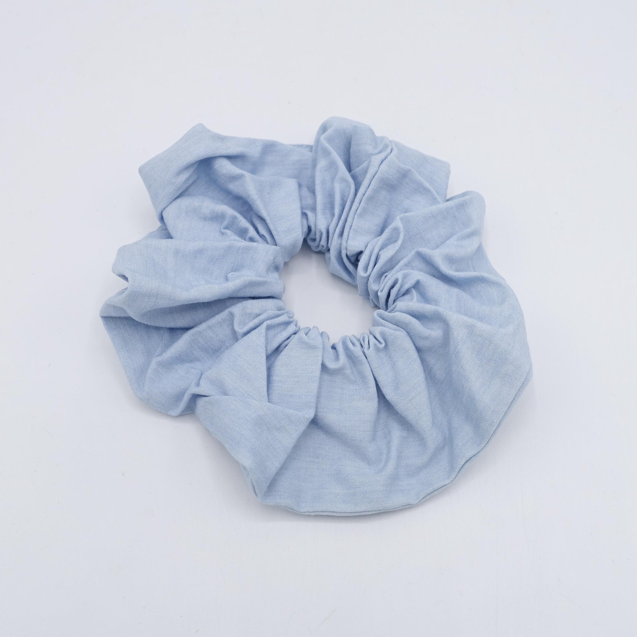 denim scrunchies, blue jean hair tie for women