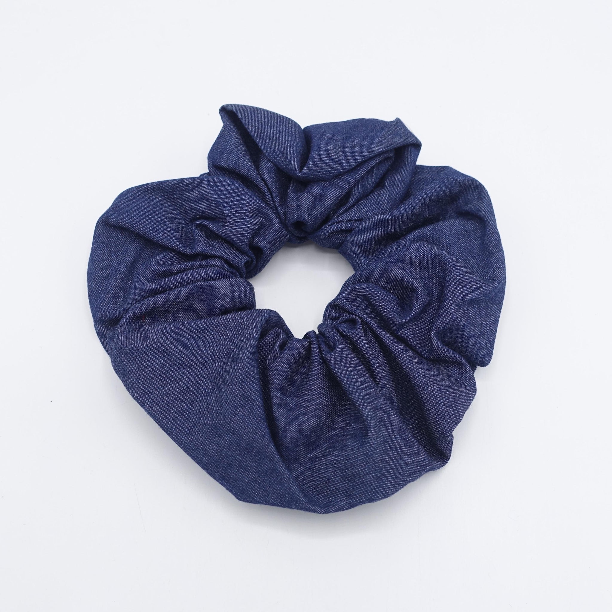 denim scrunchies, blue jean hair tie for women