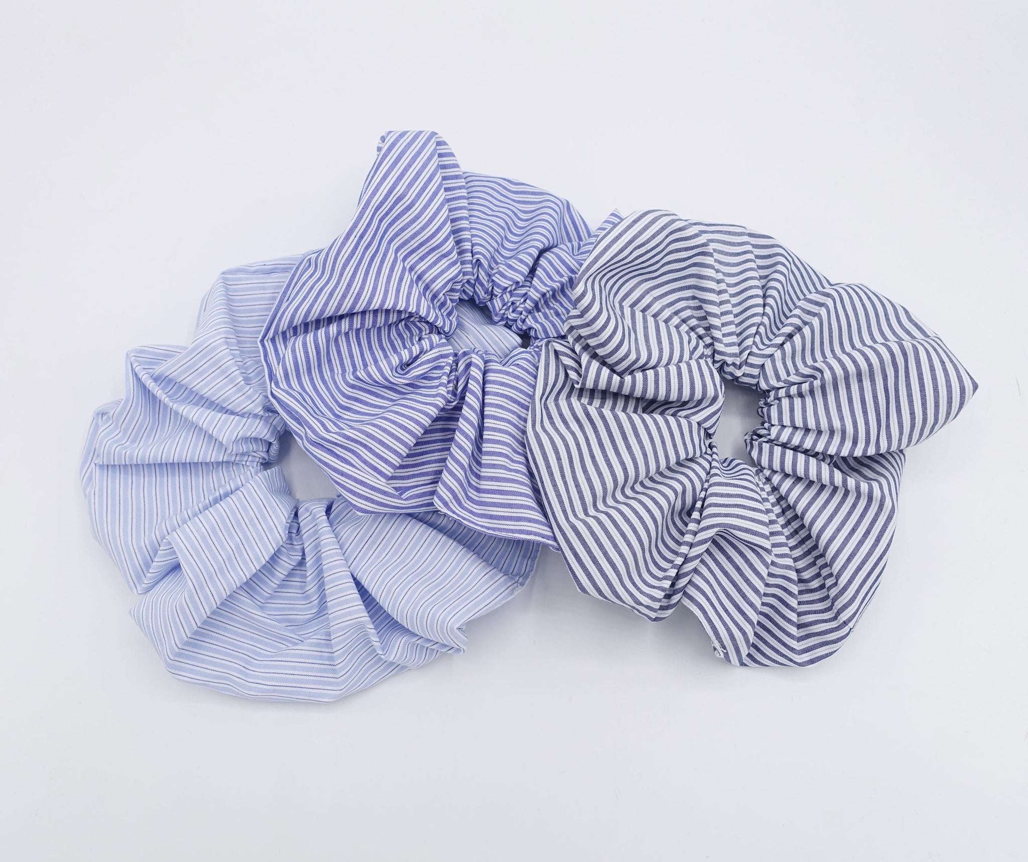 cotton scrunchies, stripe scrunchies, oversized scrunchies for women