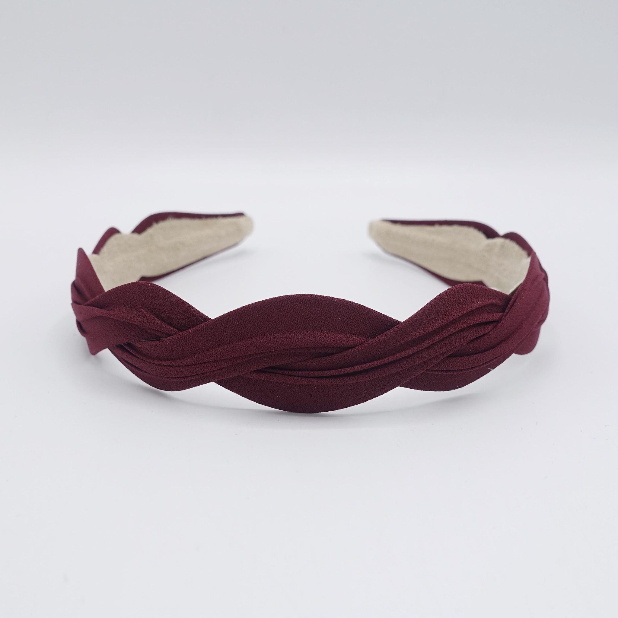 chiffon wave headband, narrow headband for women