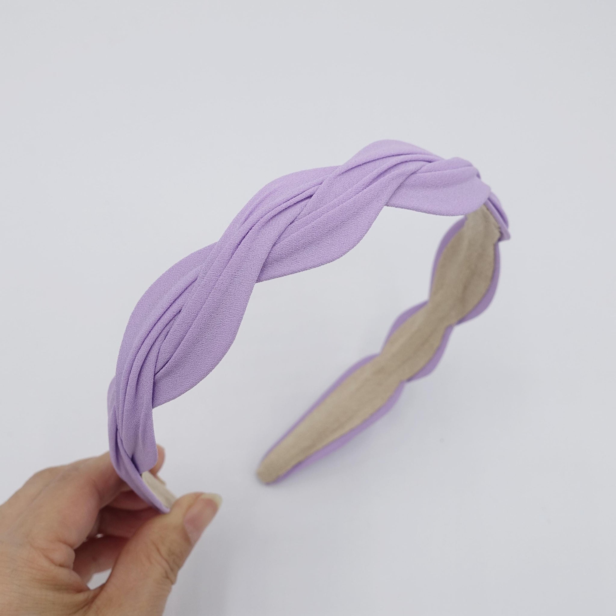 chiffon wave headband, narrow headband for women