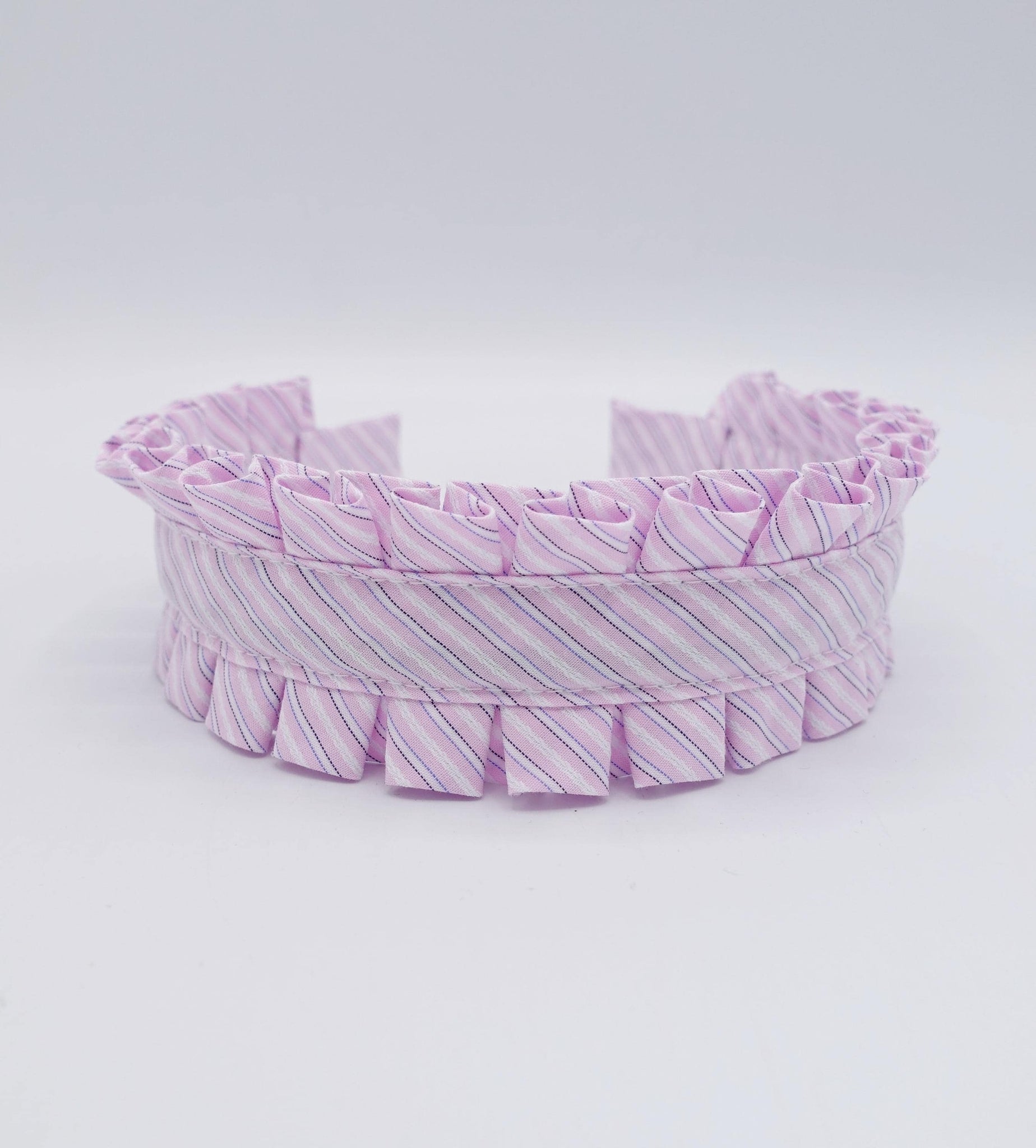 pleated headband, stripe headband for women