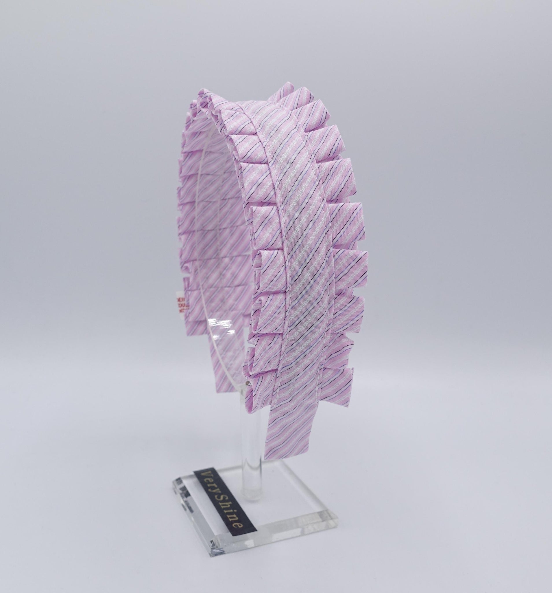 pleated headband, stripe headband for women