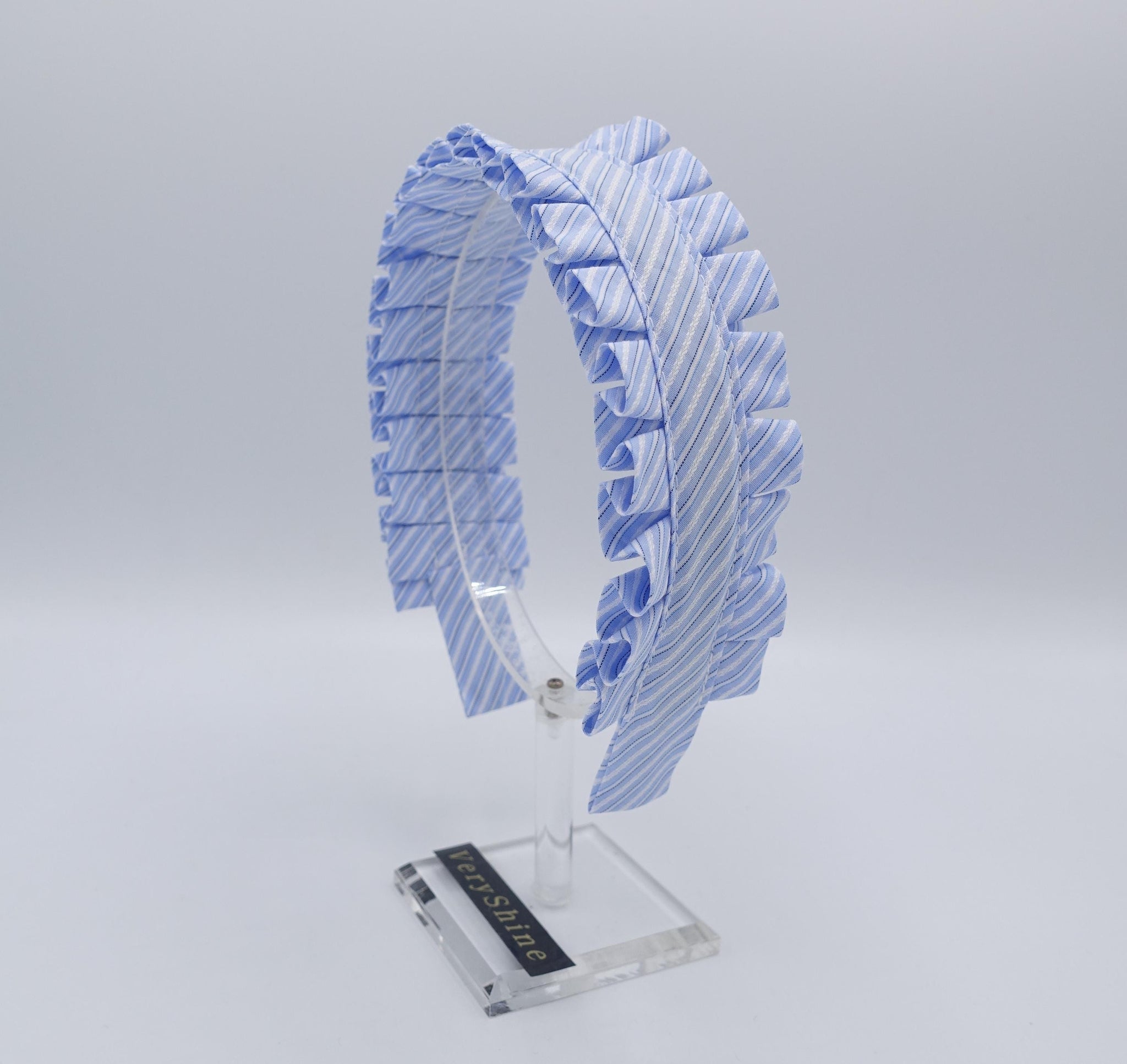 pleated headband, stripe headband for women