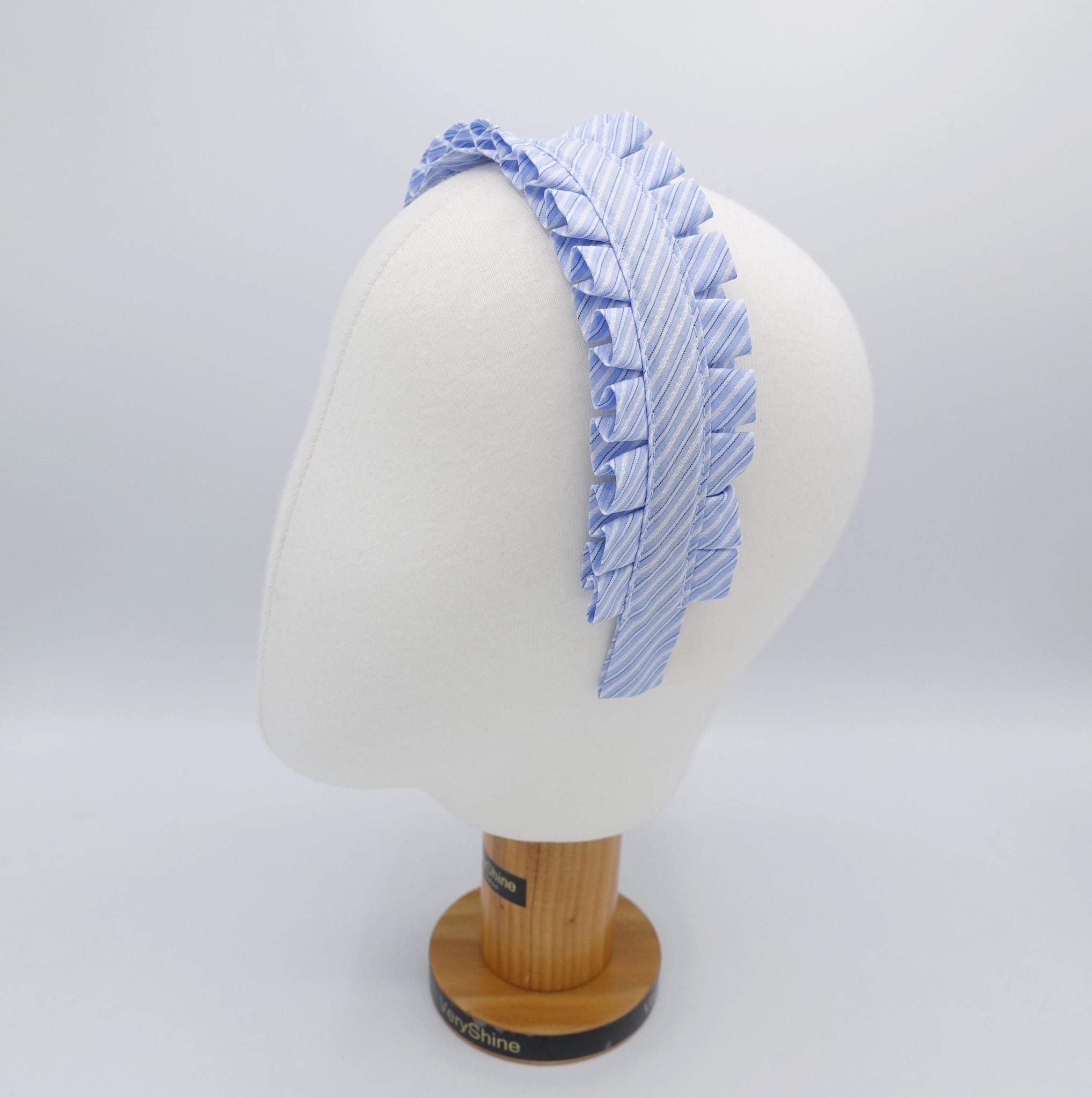pleated headband, stripe headband for women