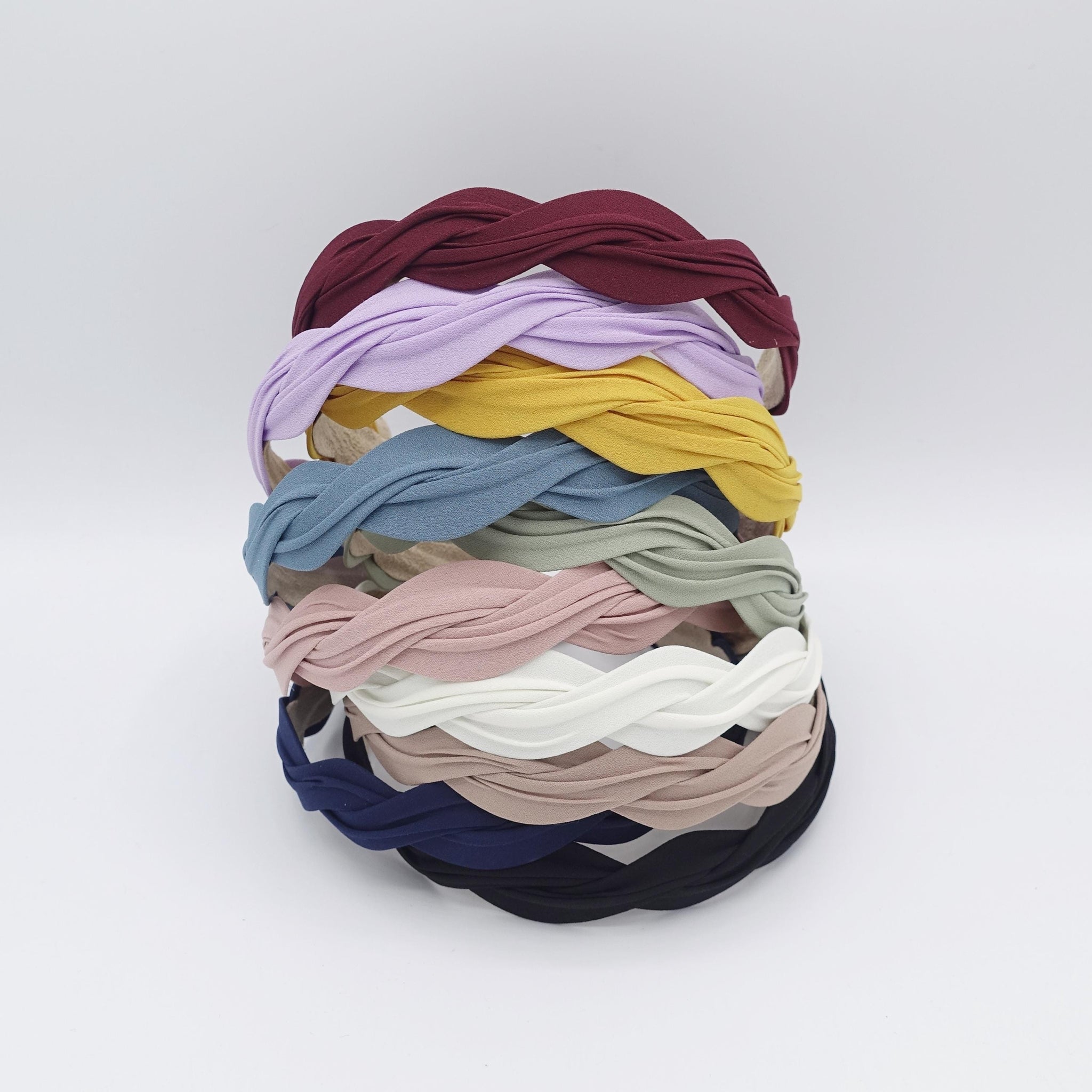 chiffon wave headband, narrow headband for women