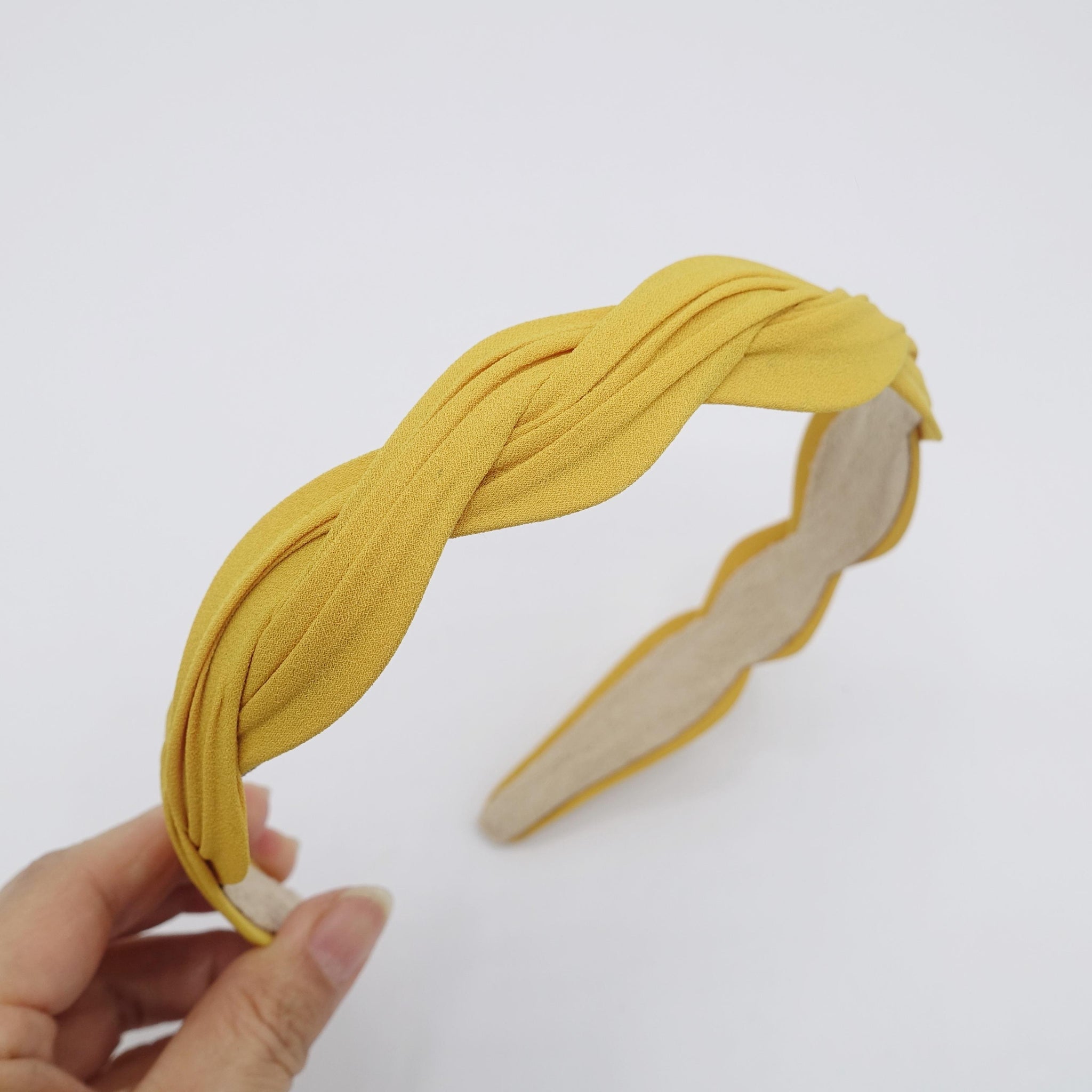 chiffon wave headband, narrow headband for women
