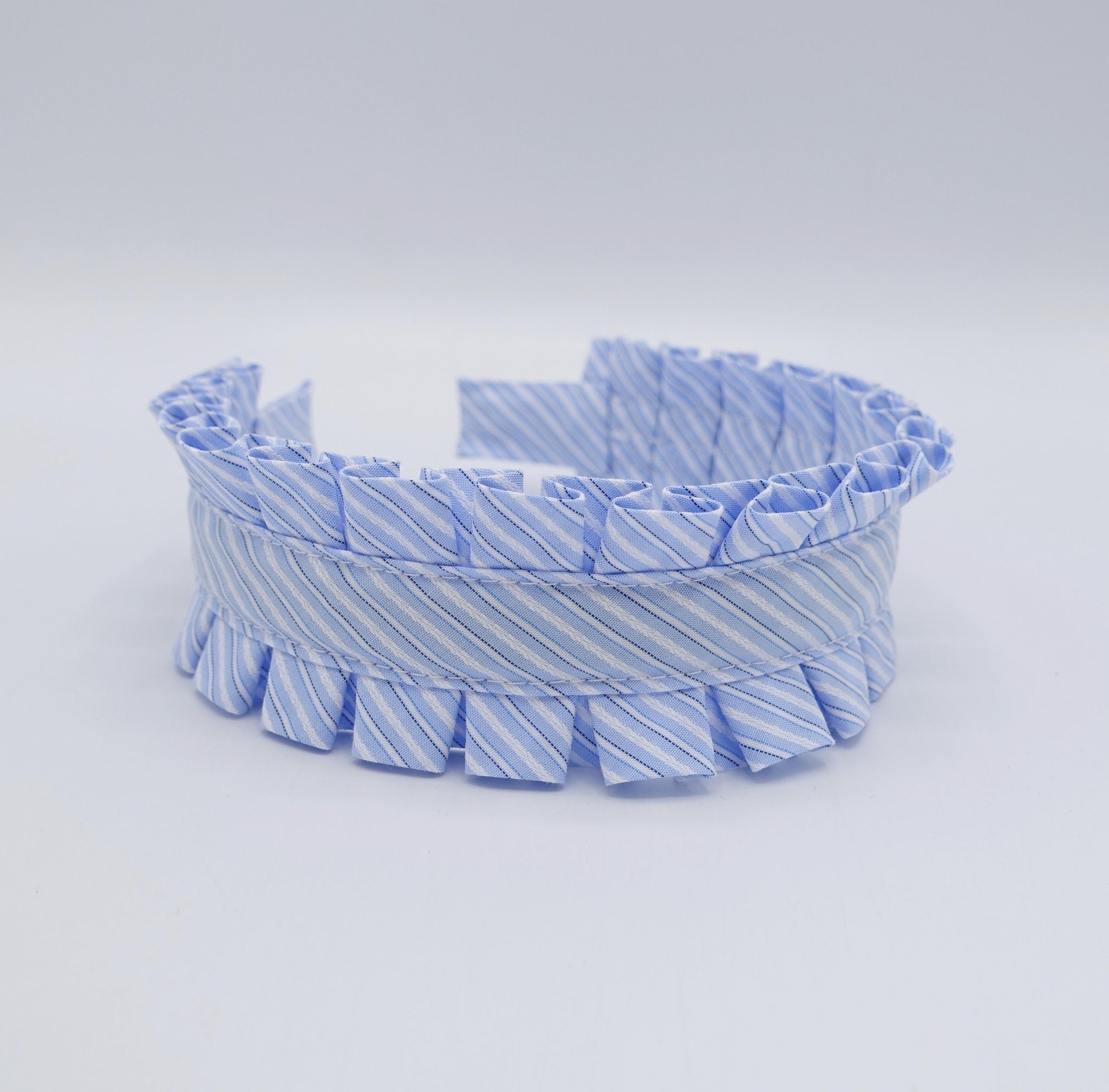 pleated headband, stripe headband for women