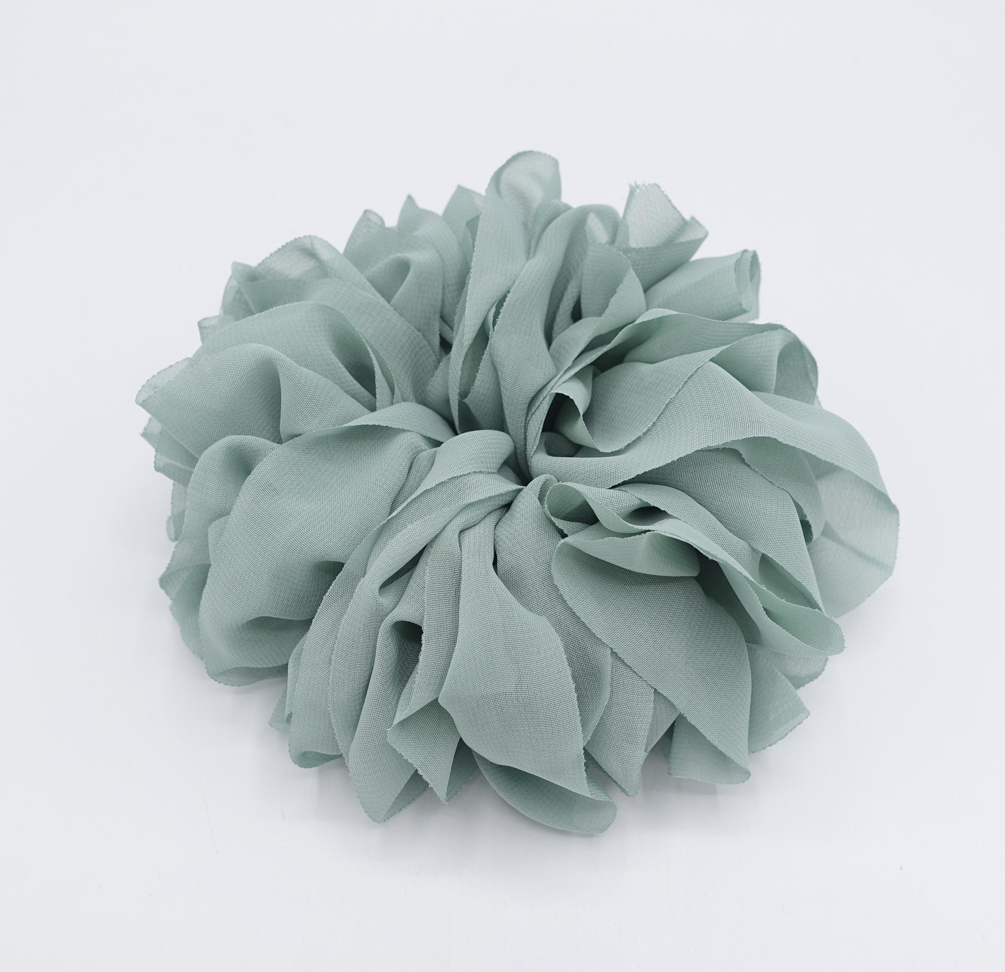 ruffle volume scrunchies, chiffon scrunchies for women