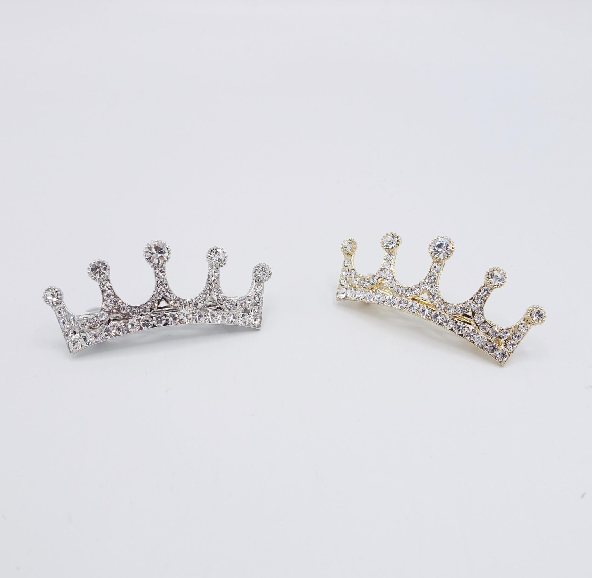 tiara hair barrette, bridal hair barrette, rhinestone hair barrette for women