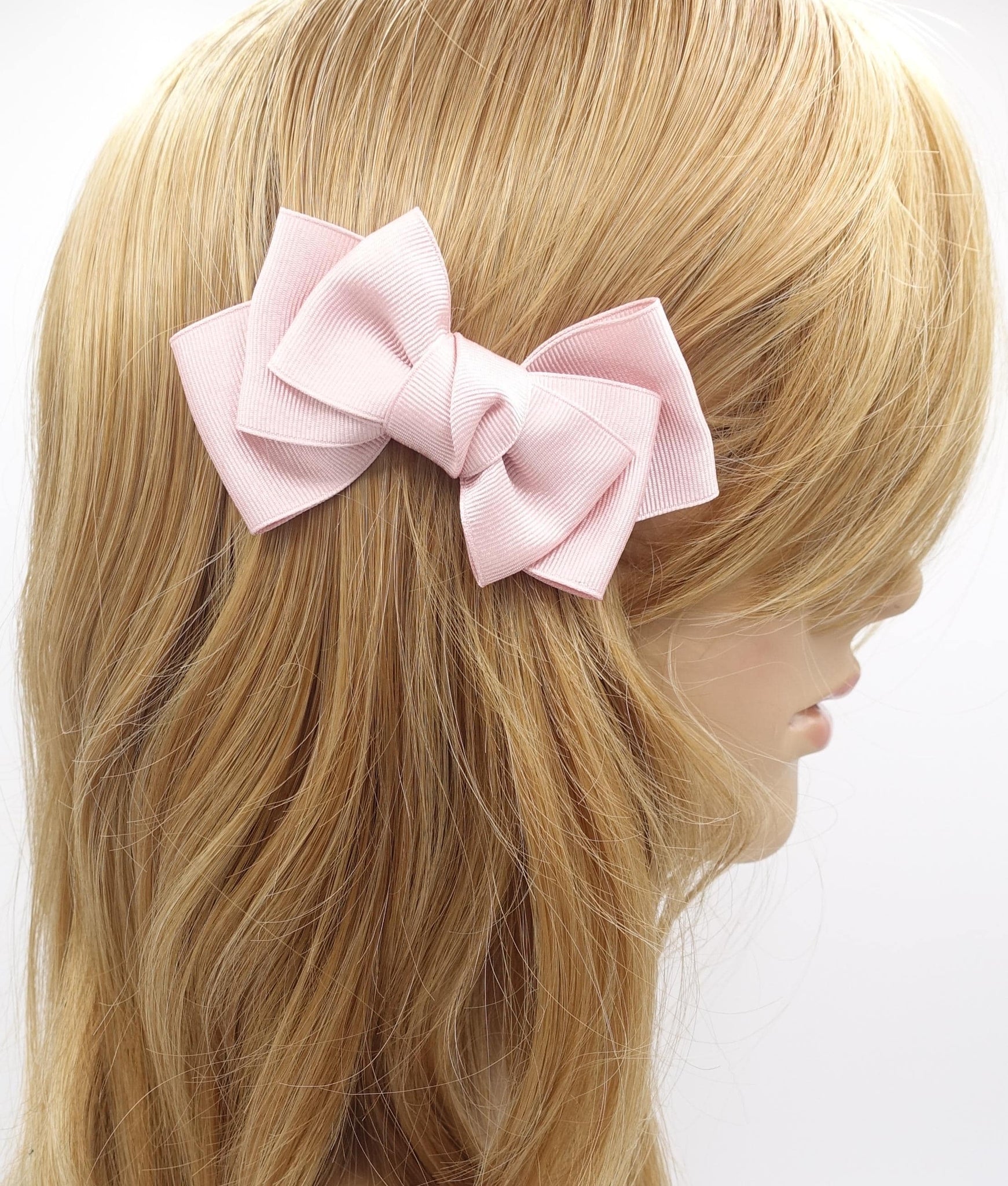 grosgrain hair bow, basic hair bow barrette for women