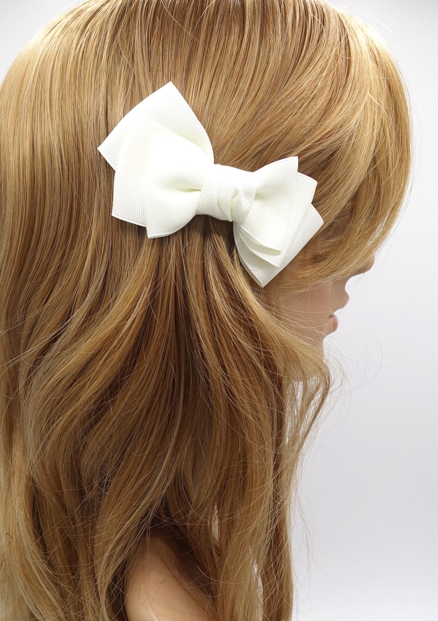 grosgrain hair bow, basic hair bow barrette for women