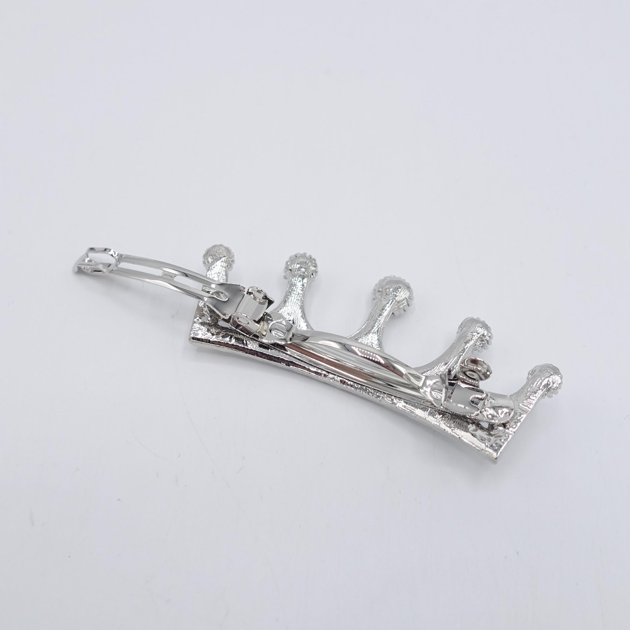 tiara hair barrette, bridal hair barrette, rhinestone hair barrette for women