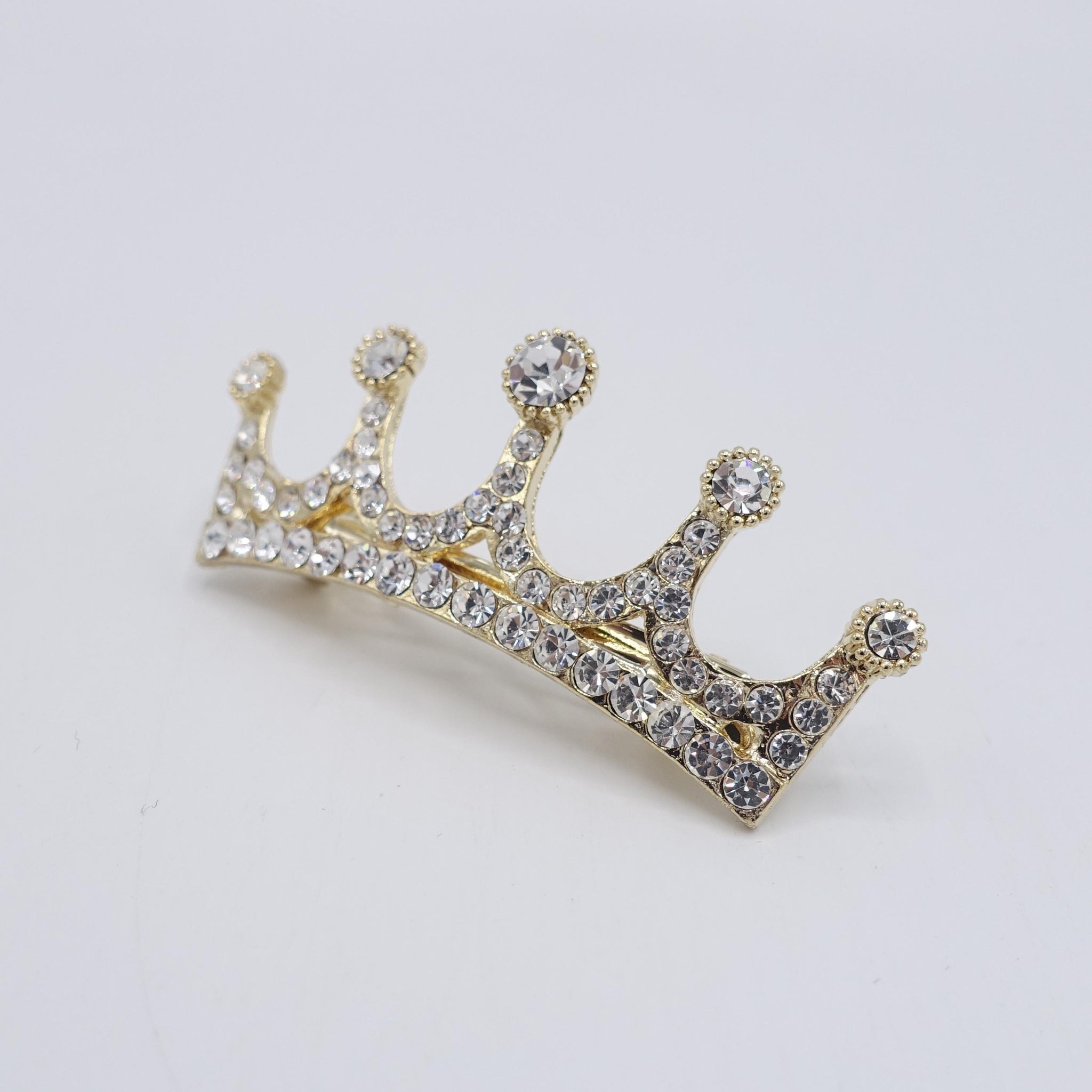 tiara hair barrette, bridal hair barrette, rhinestone hair barrette for women